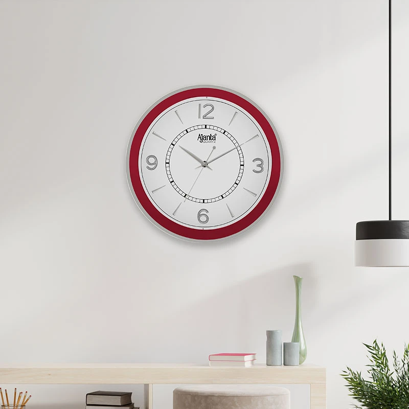 Ajanta Designer Wall Clock 1877 Red.