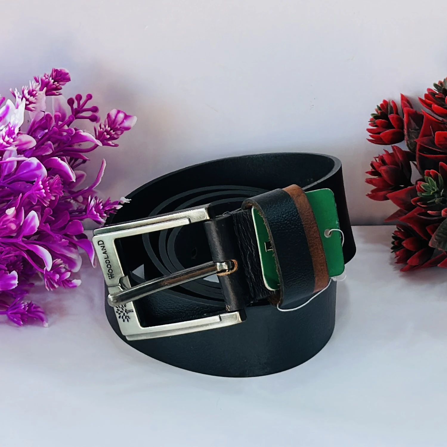 Casual Black Artificial Leather Belt