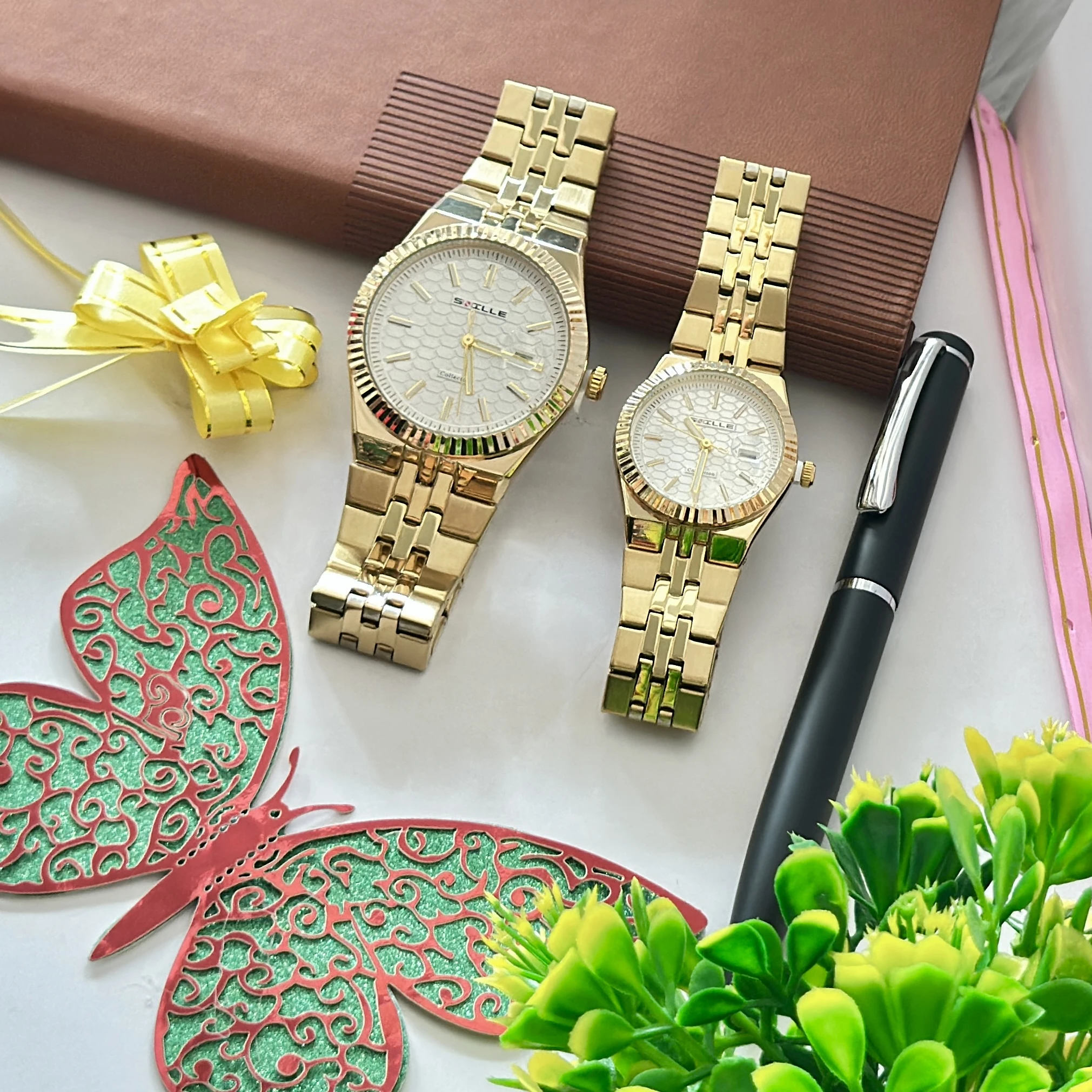 Snille brand couple's watch set