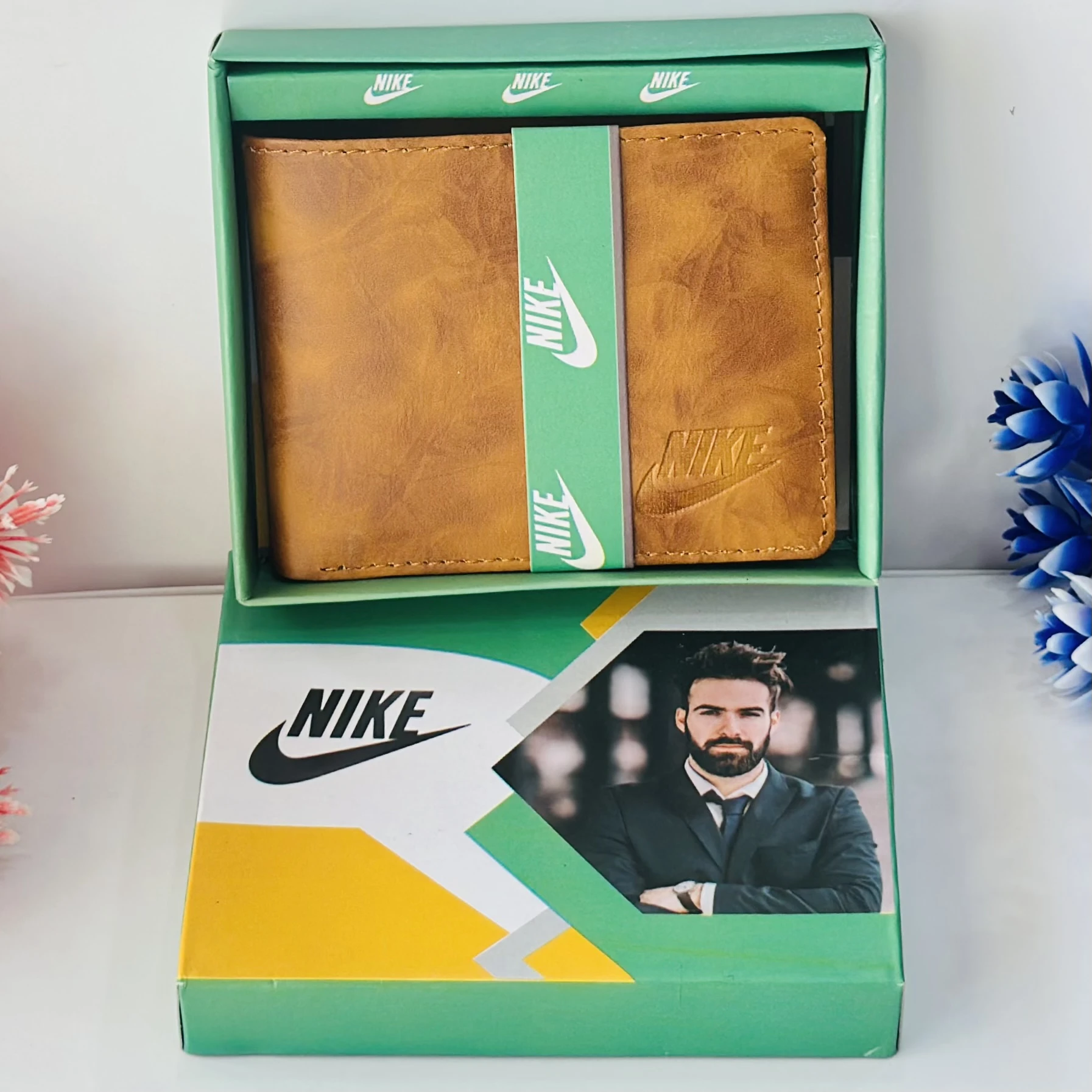 Men's Nike Leather Bifold Wallet