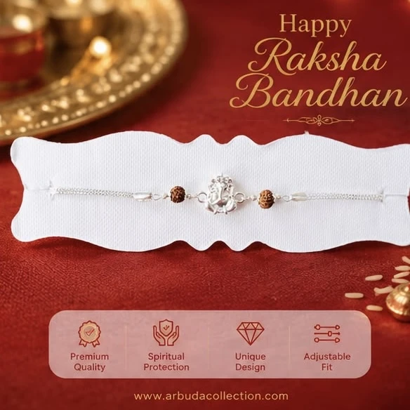 Silver plated Rakhi