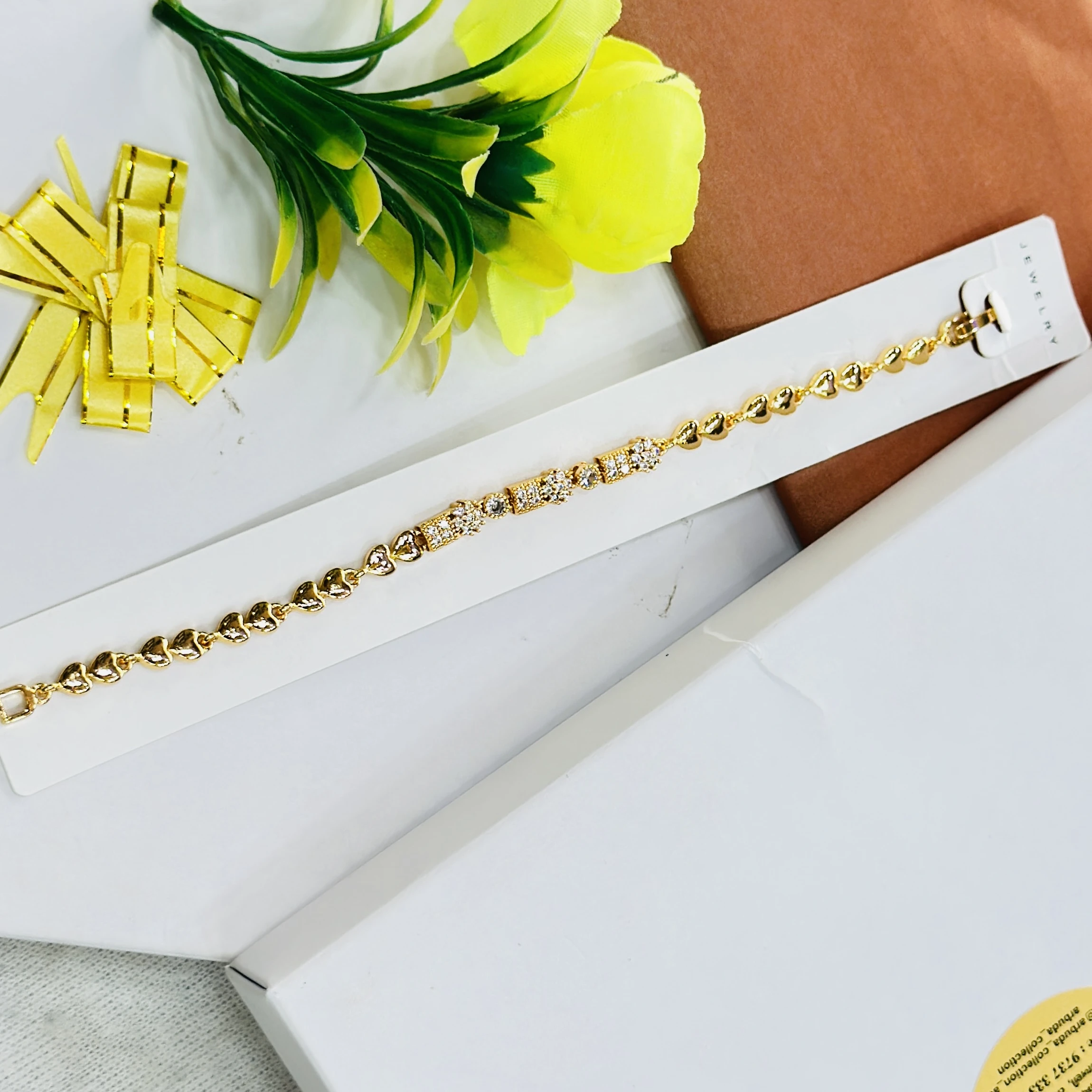 gold plated bracelet similar to styles found in Indian jewelry collections.