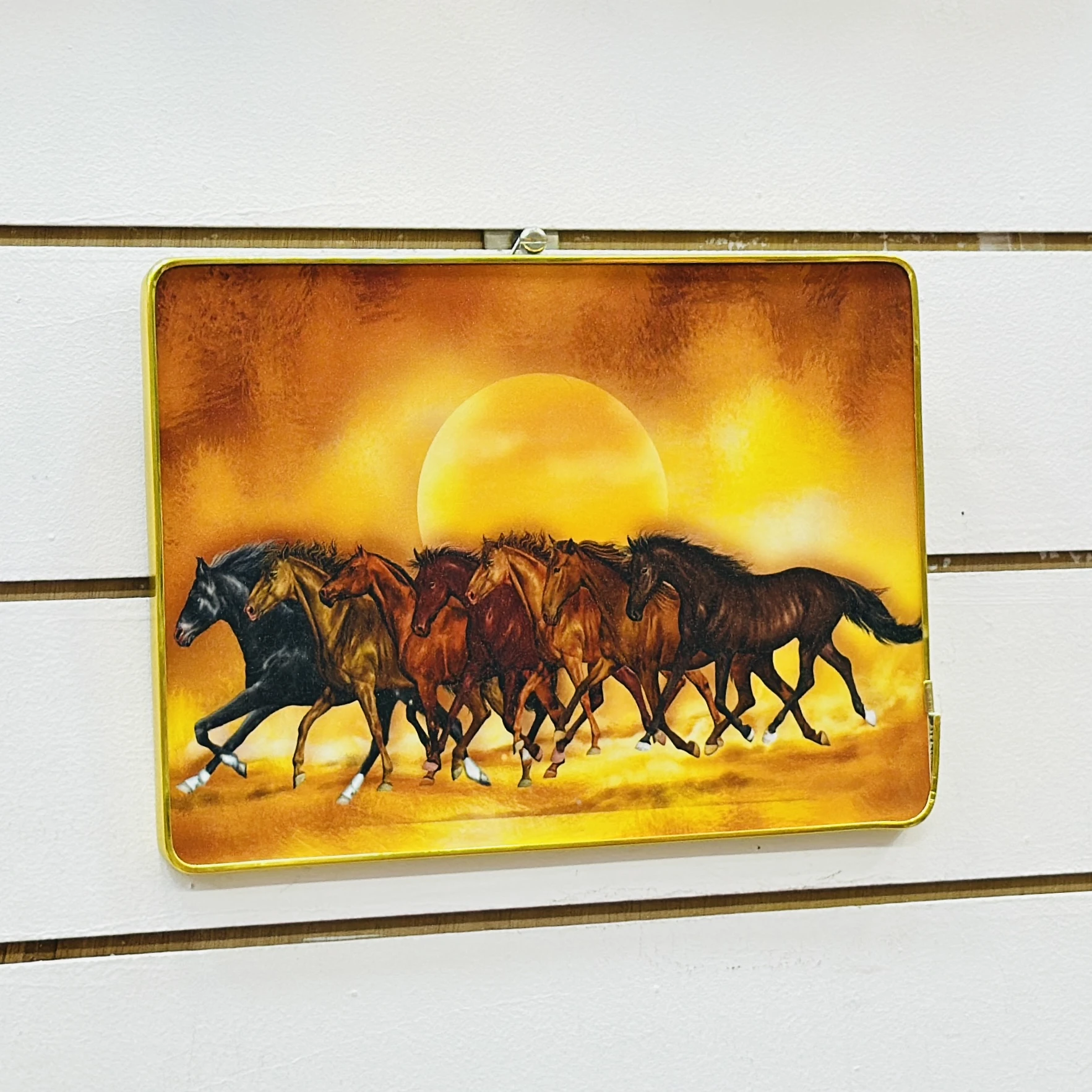 Seven Running Lucky Horses Design….. W445O5