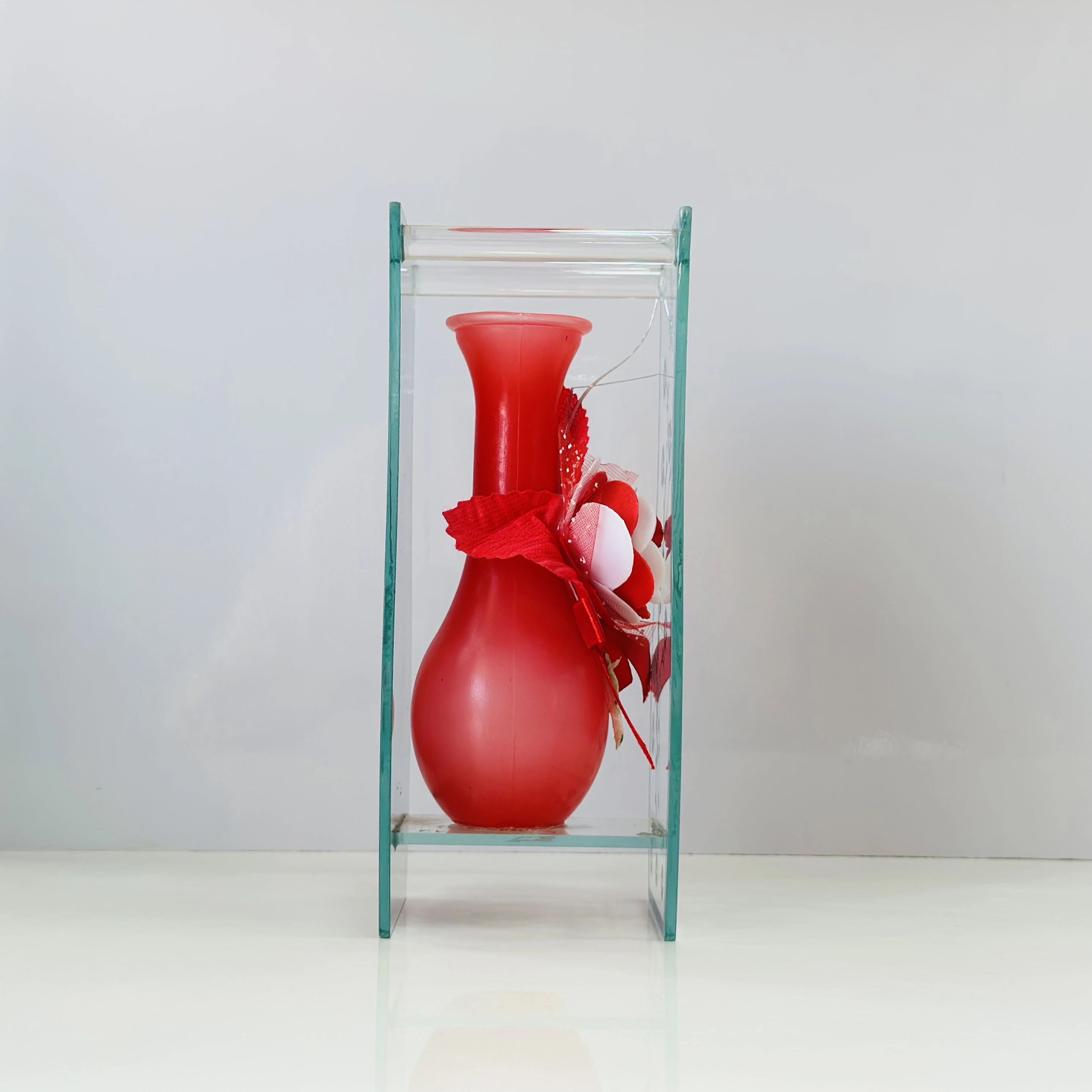 glass bud vase with striking fancy glam detail in blue(SKU-42KU2T)