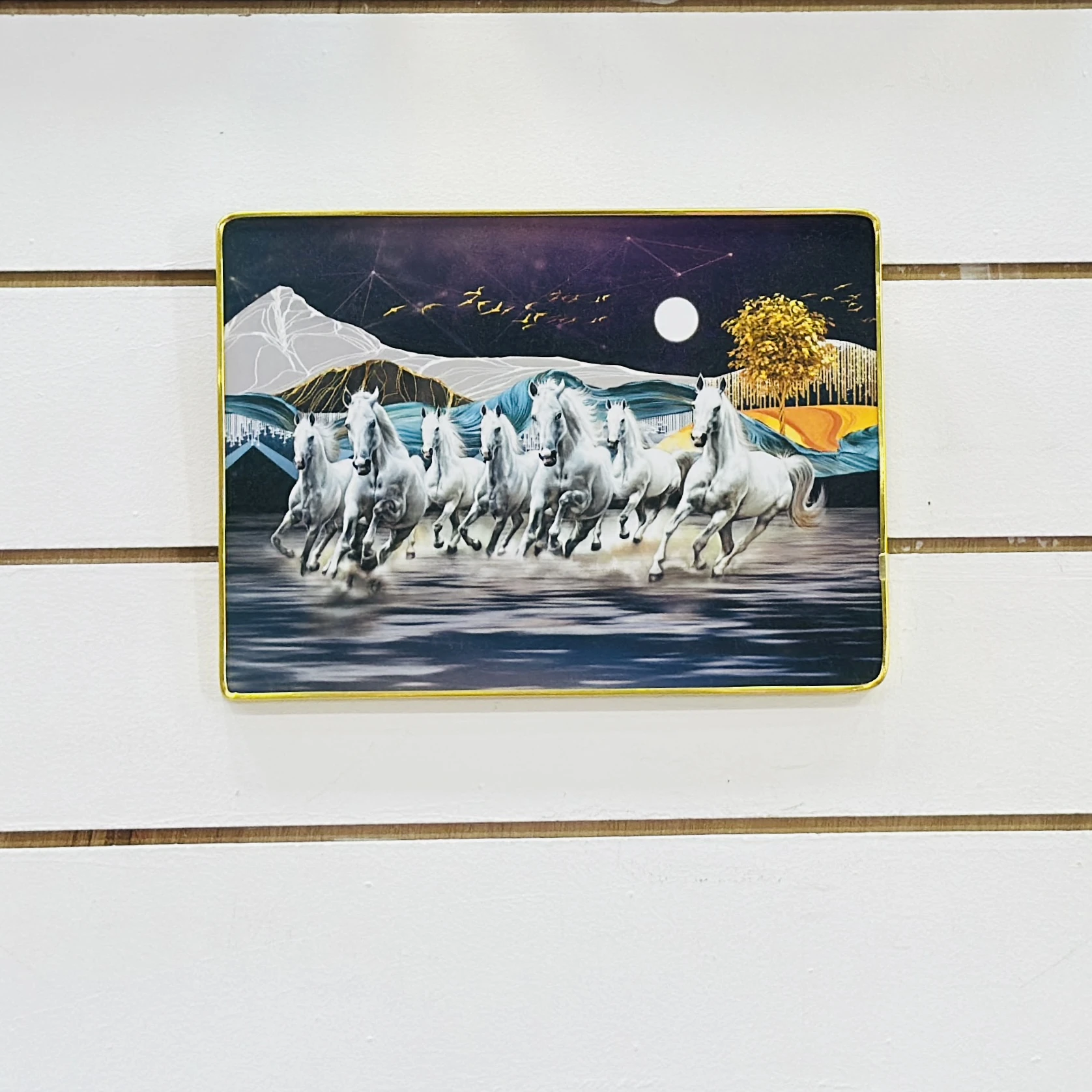 Seven Running Horses Vastu painting 8X4WGX