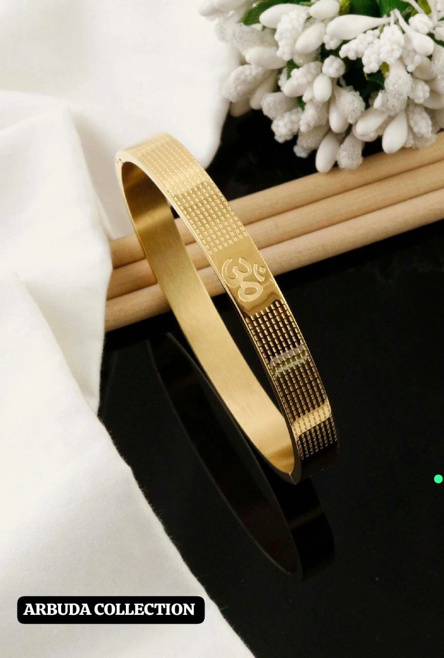 Gold plated stainless steel  kada