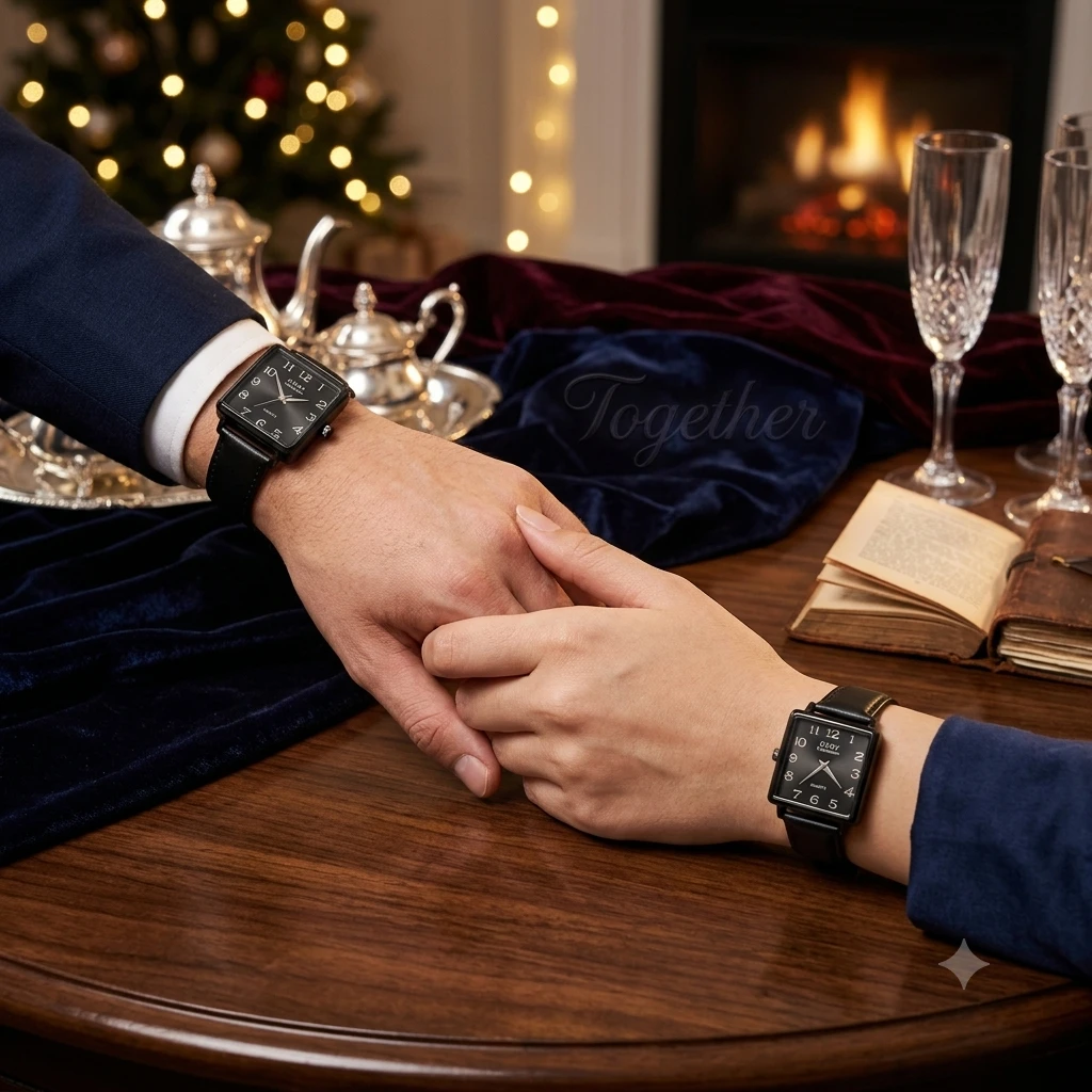 Camy Collection men's analog watches with a black square dial and black leather-look strap.