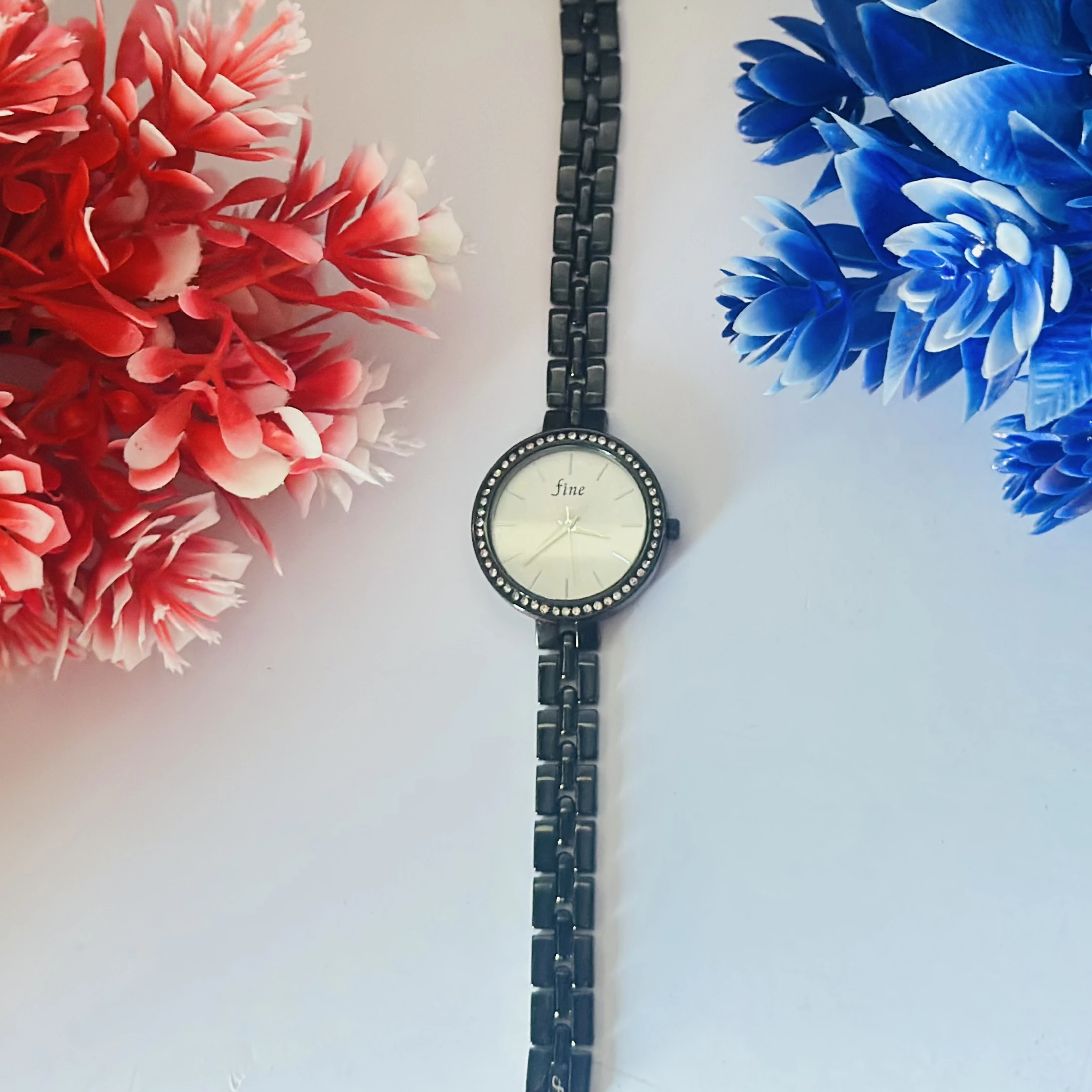 Black analog women's watch