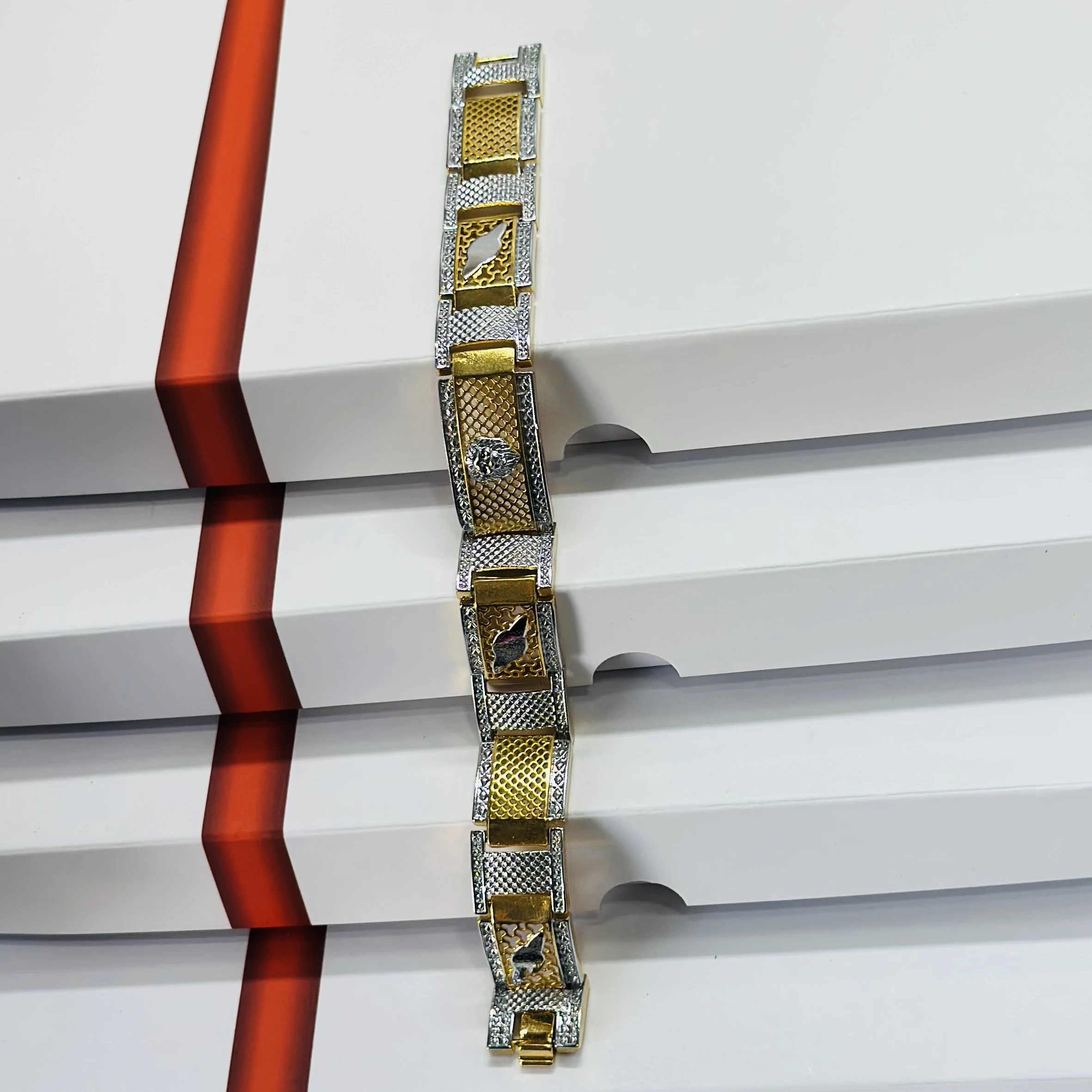 1 GRAM GOLD DIAMOND BRACELET FOR MEN