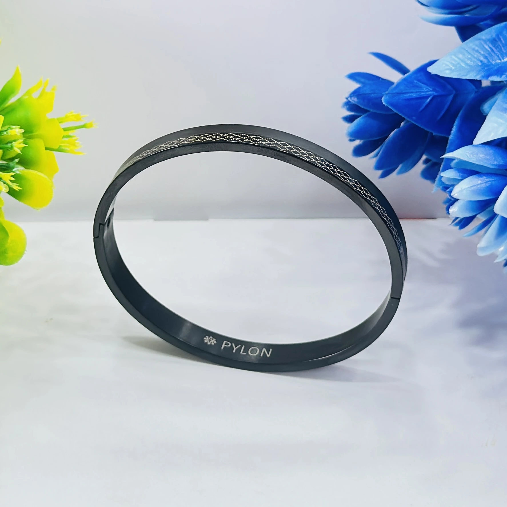 Black Stainless Steel Kada Bracelet