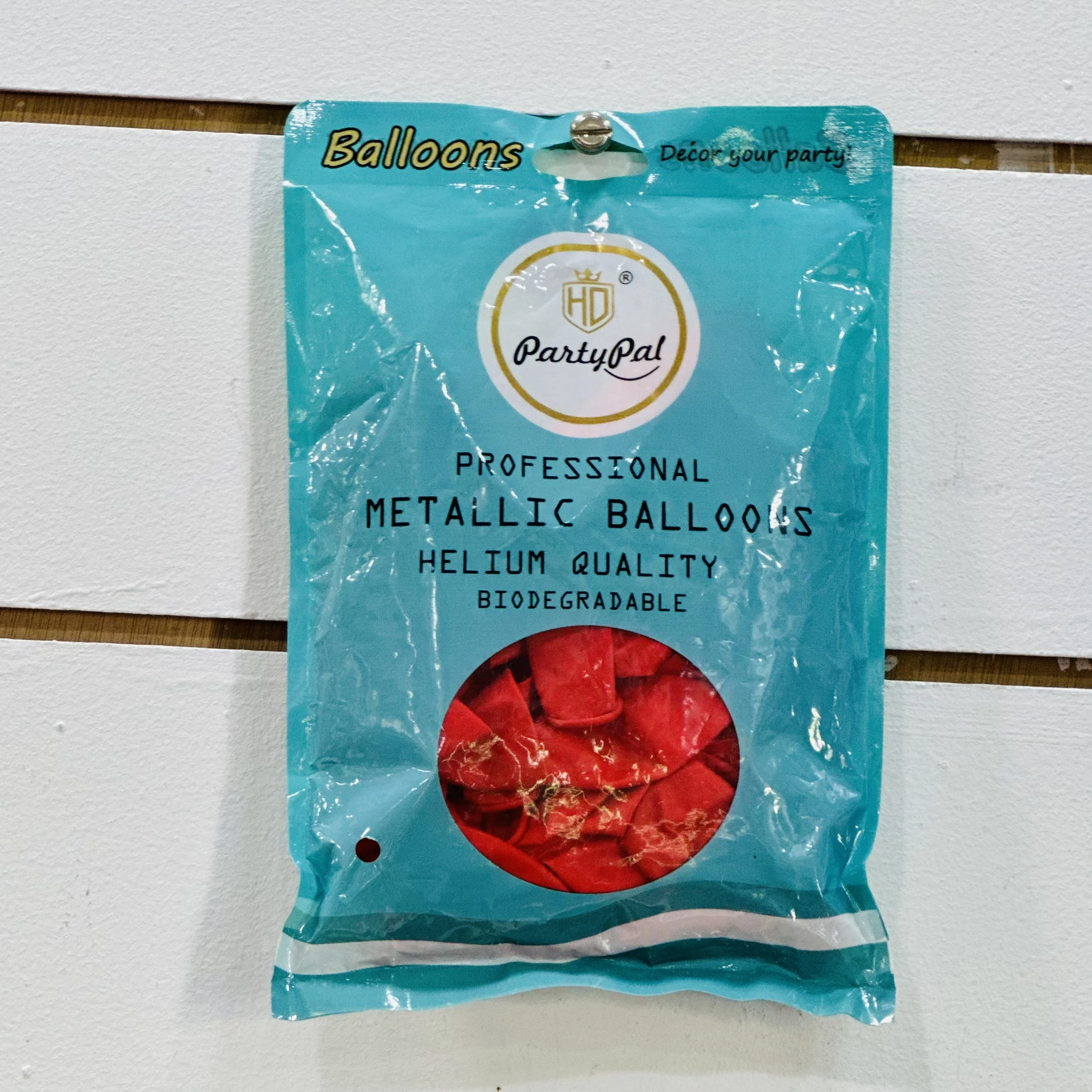 Package of HD PartyPal Professional Metallic Balloons.