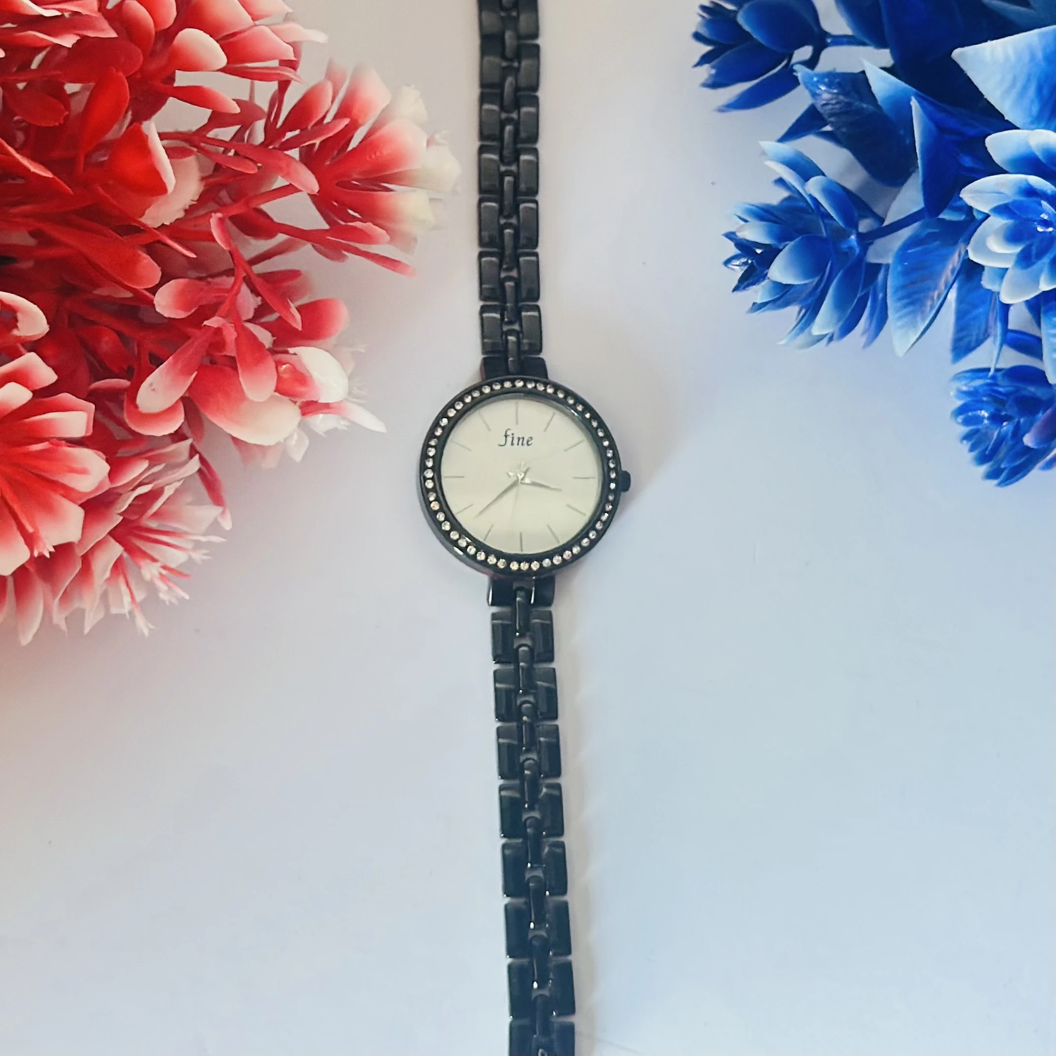 Black analog women's watch