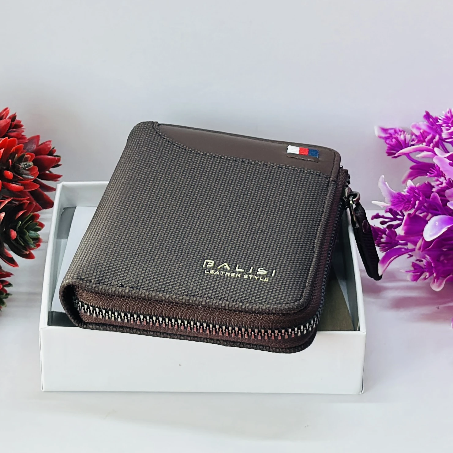 Brown Balisi brand artificial leather wallet