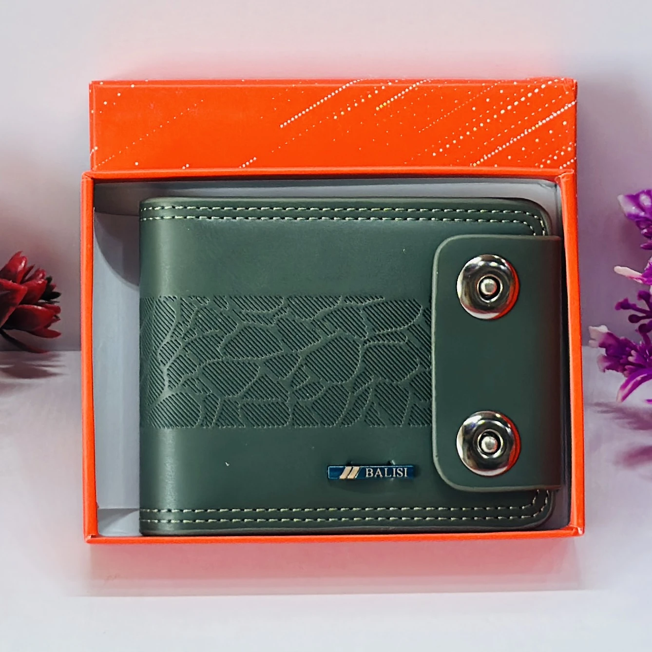 Balisi men's PU leather bi-fold or tri-fold wallet