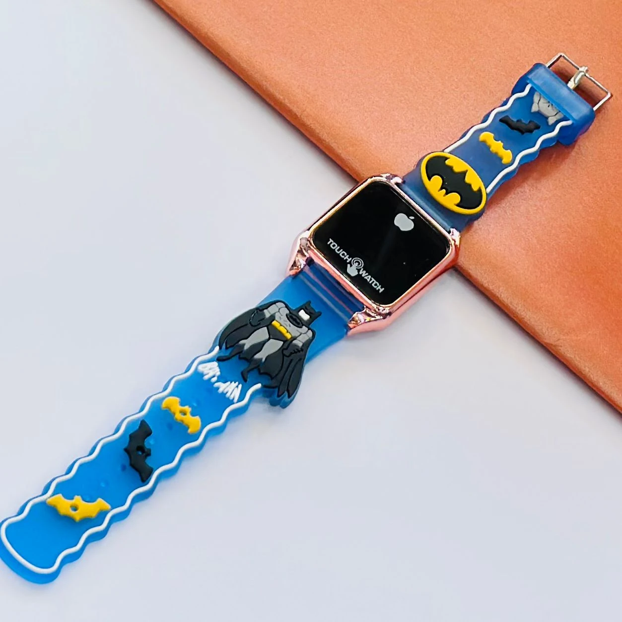 Kids digital watch with a silicone strap