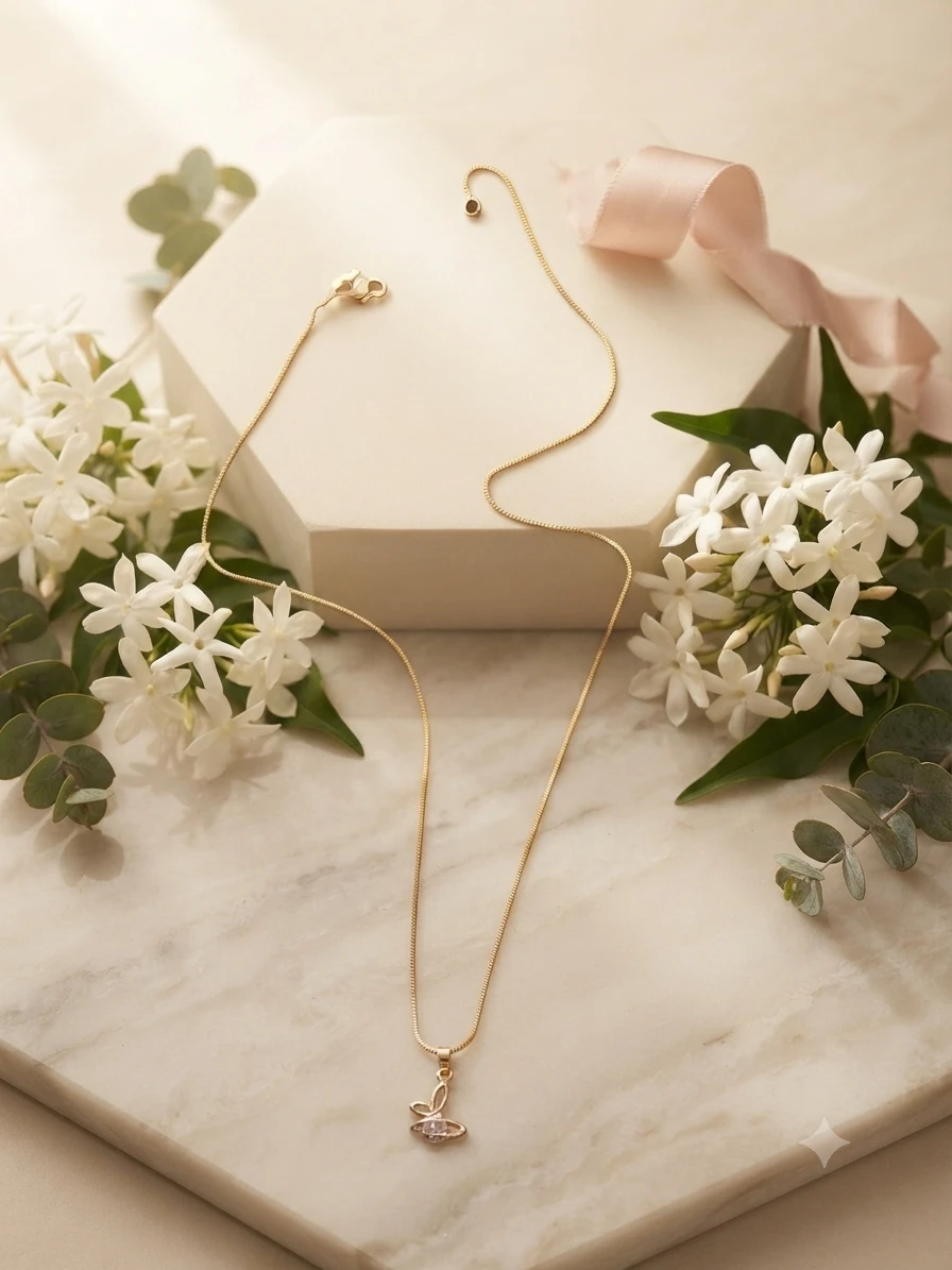 AATMAJ JEWELLERY gold plated necklace