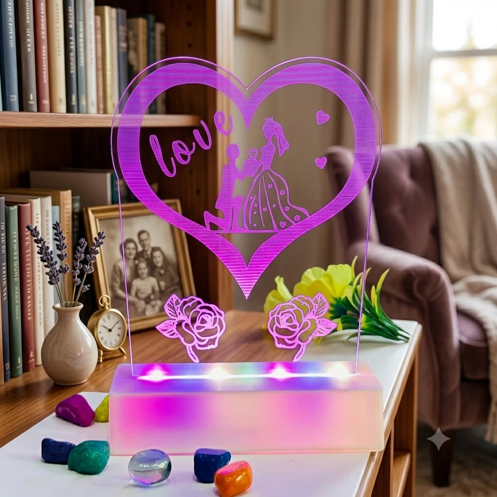 Acrylic 3D illusion LED night lamp(SKU-OL46KA)