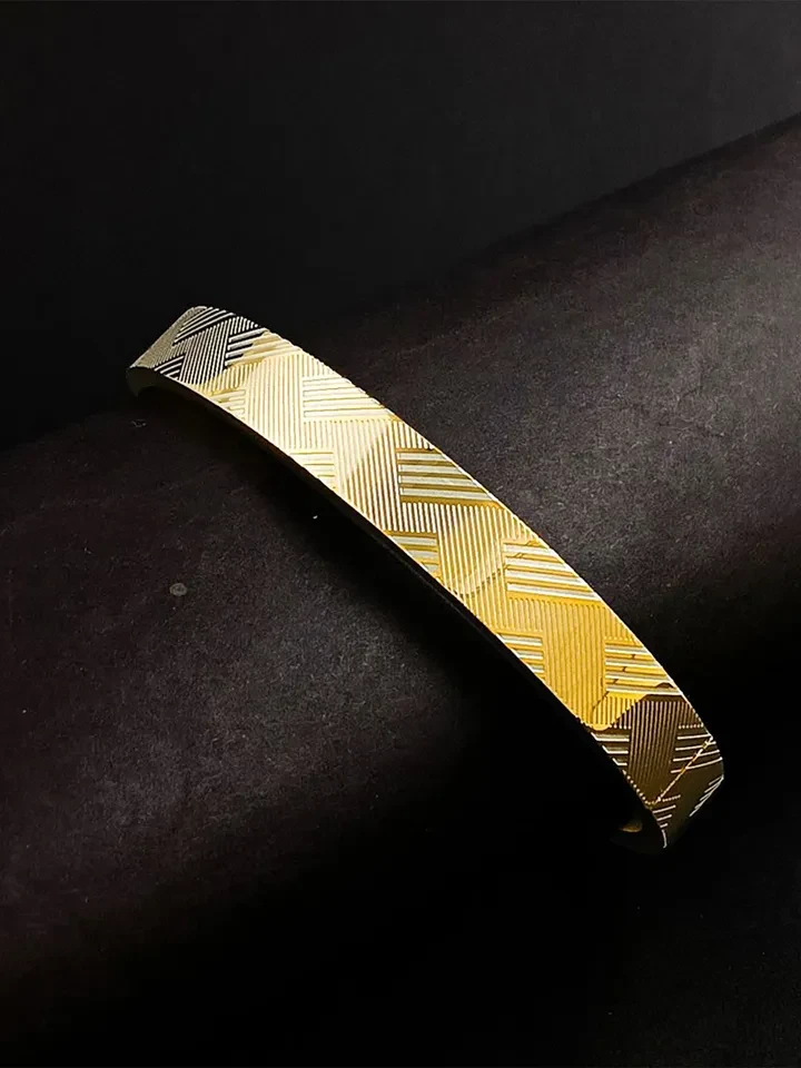 Sterling Silver Platinum Plated Men's Kada for Men