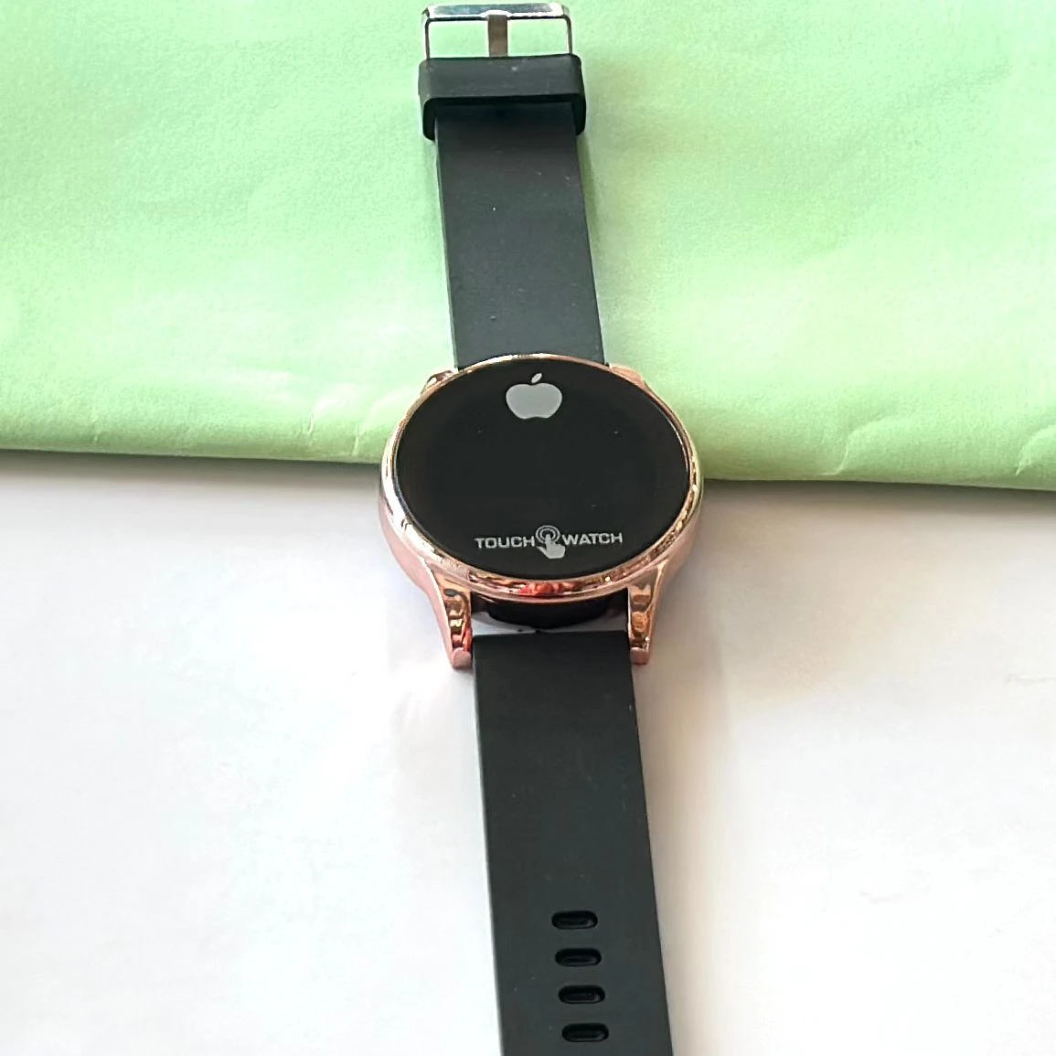 Kids digital watch with a black silicone strap
