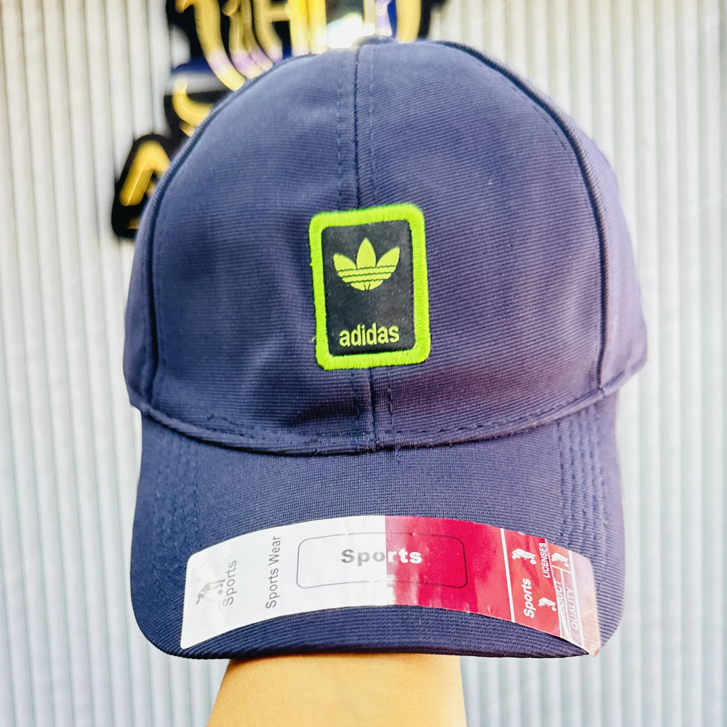 Blue Adidas baseball cap