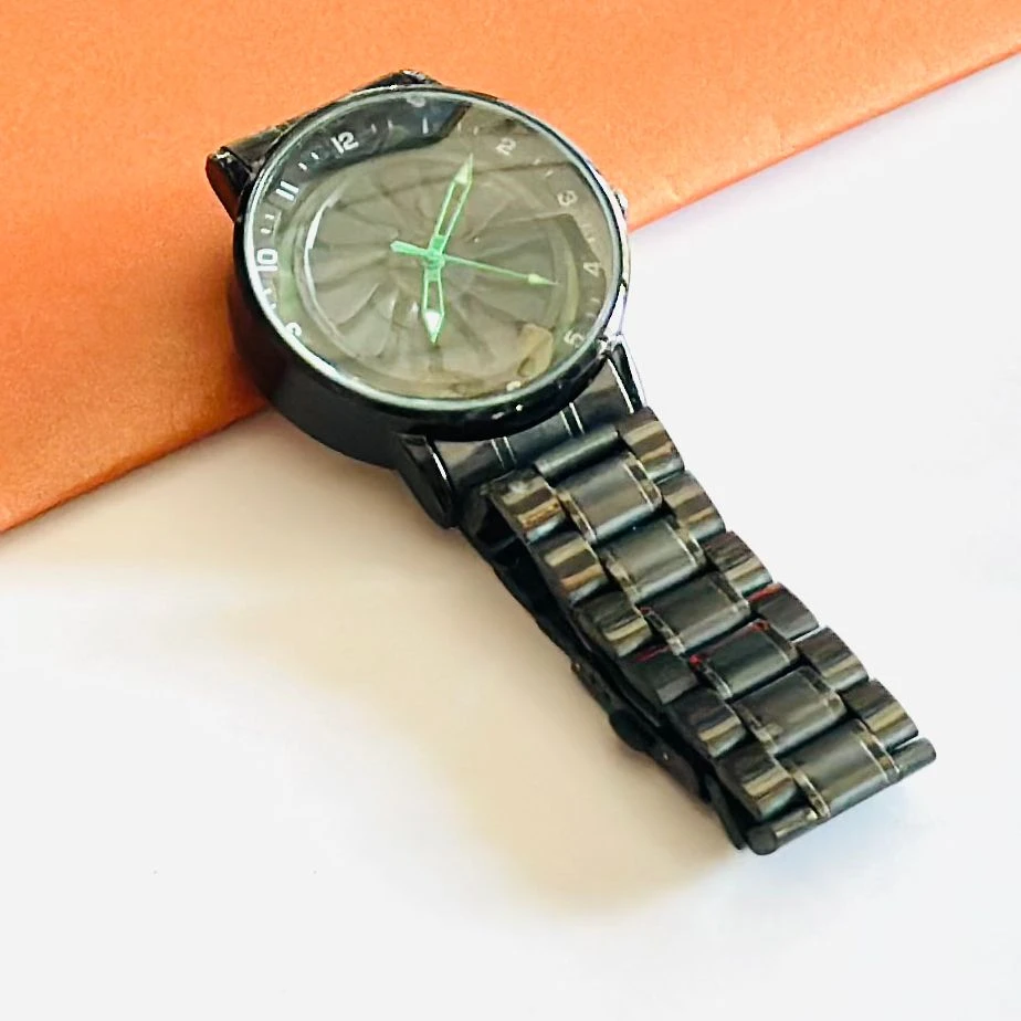 Spinning Wheel analog men's watch