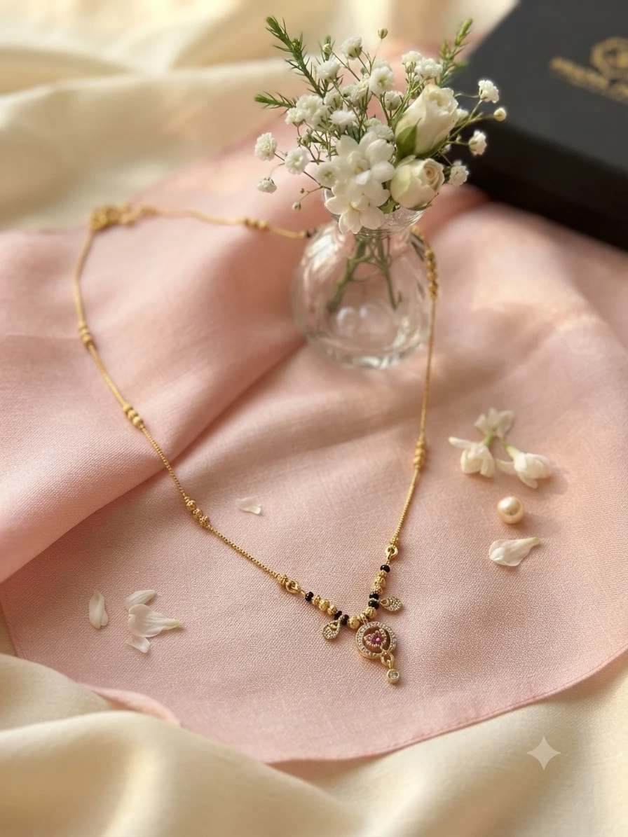 Gold plated mangalsutra