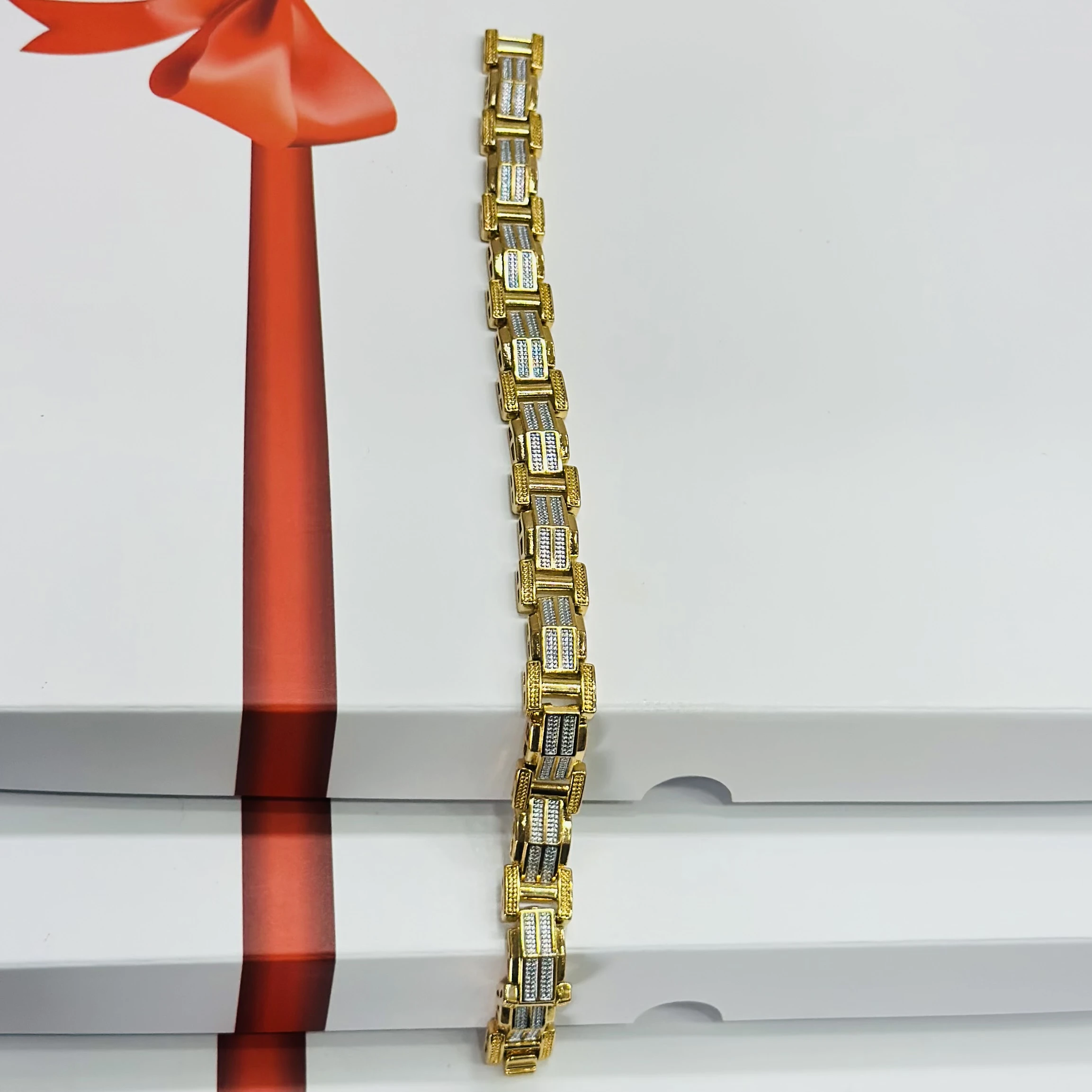 1 GRAM GOLD DIAMOND BRACELET FOR MEN