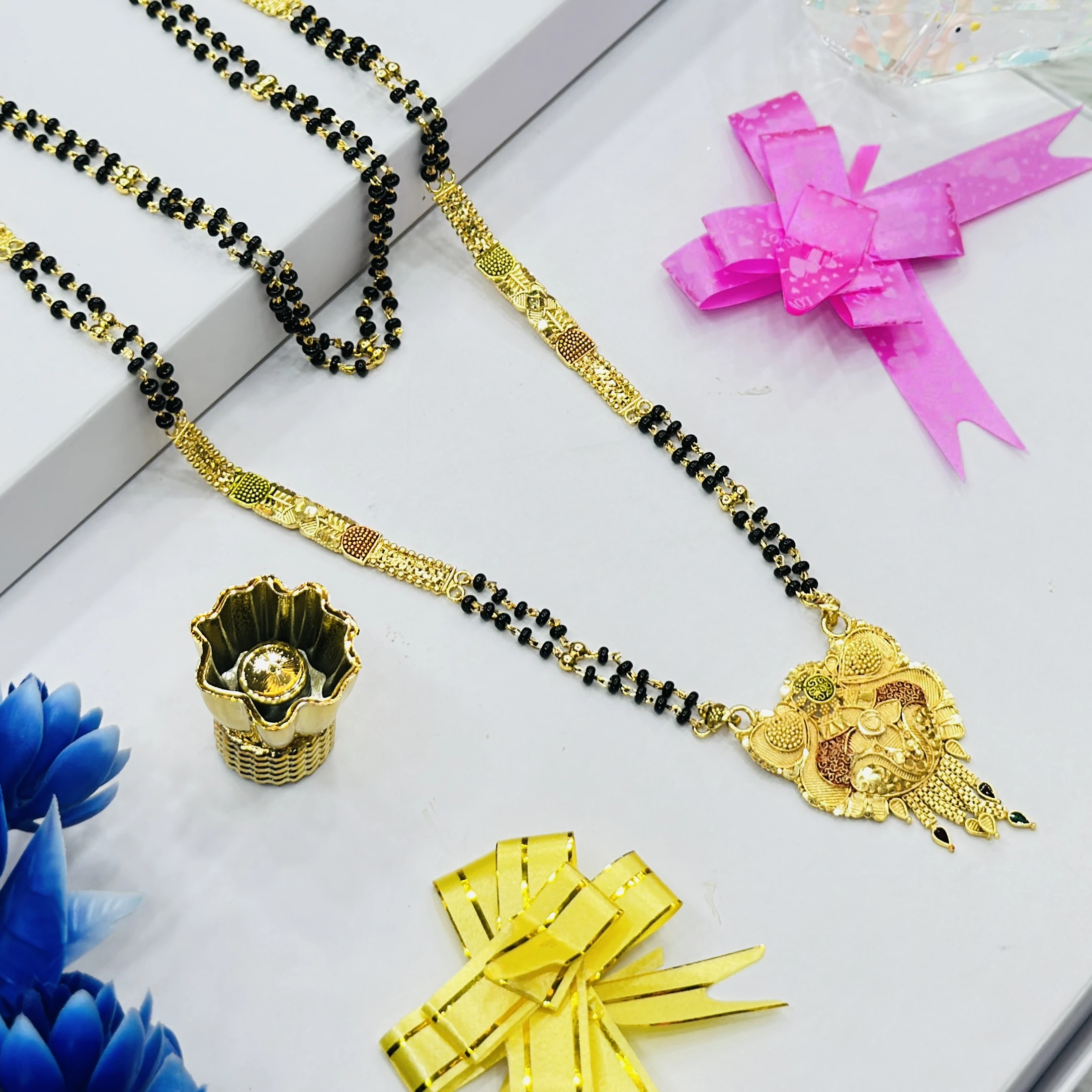 Gold plated alloy mangalsutra