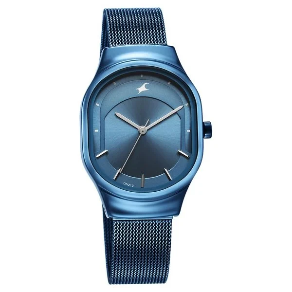 Fastrack Snob X Blue Dial Stainless Steel Strap Watch for Girls Model No. NS6283QM01