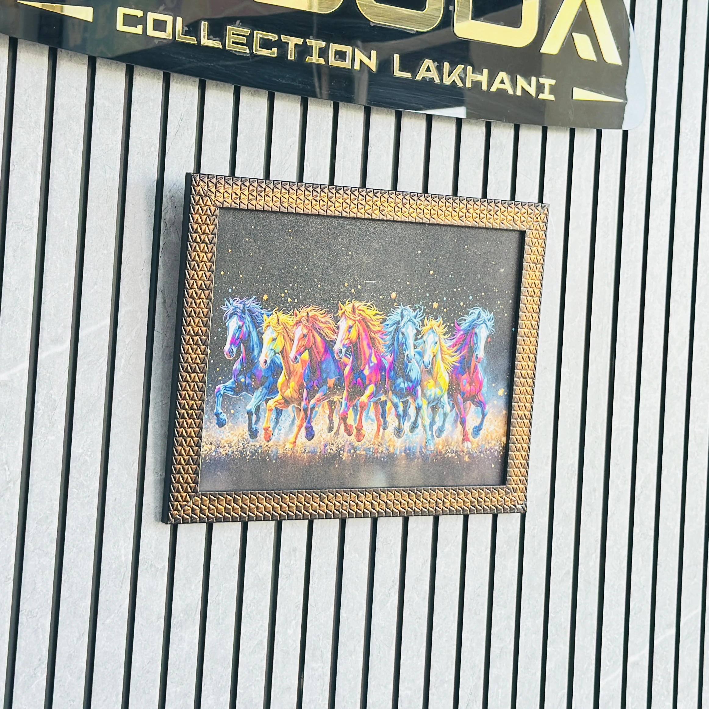 7 running horses painting…. FD1MBJ