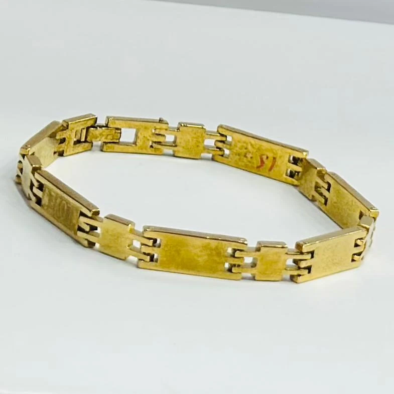 Stylish Design with Diamond Funky Design Gold Plated Bracelet for Men