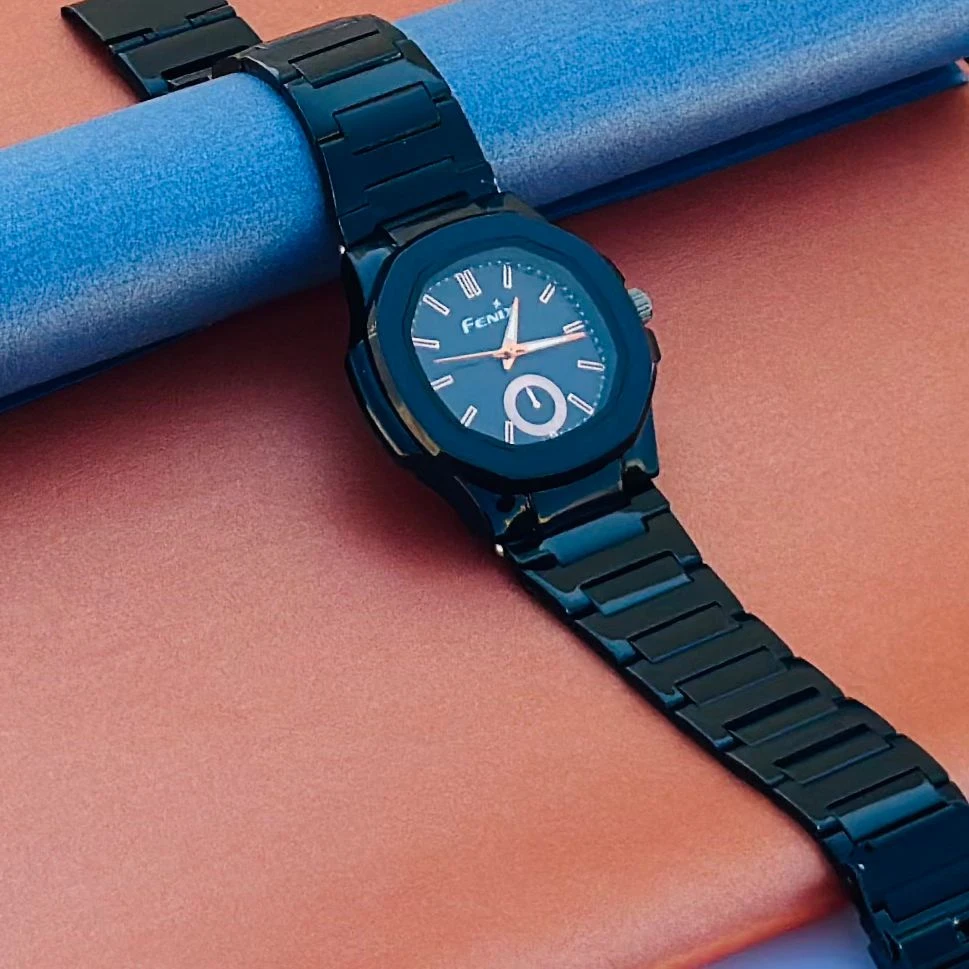 French Connection Black Dial Analog Watch Mens-