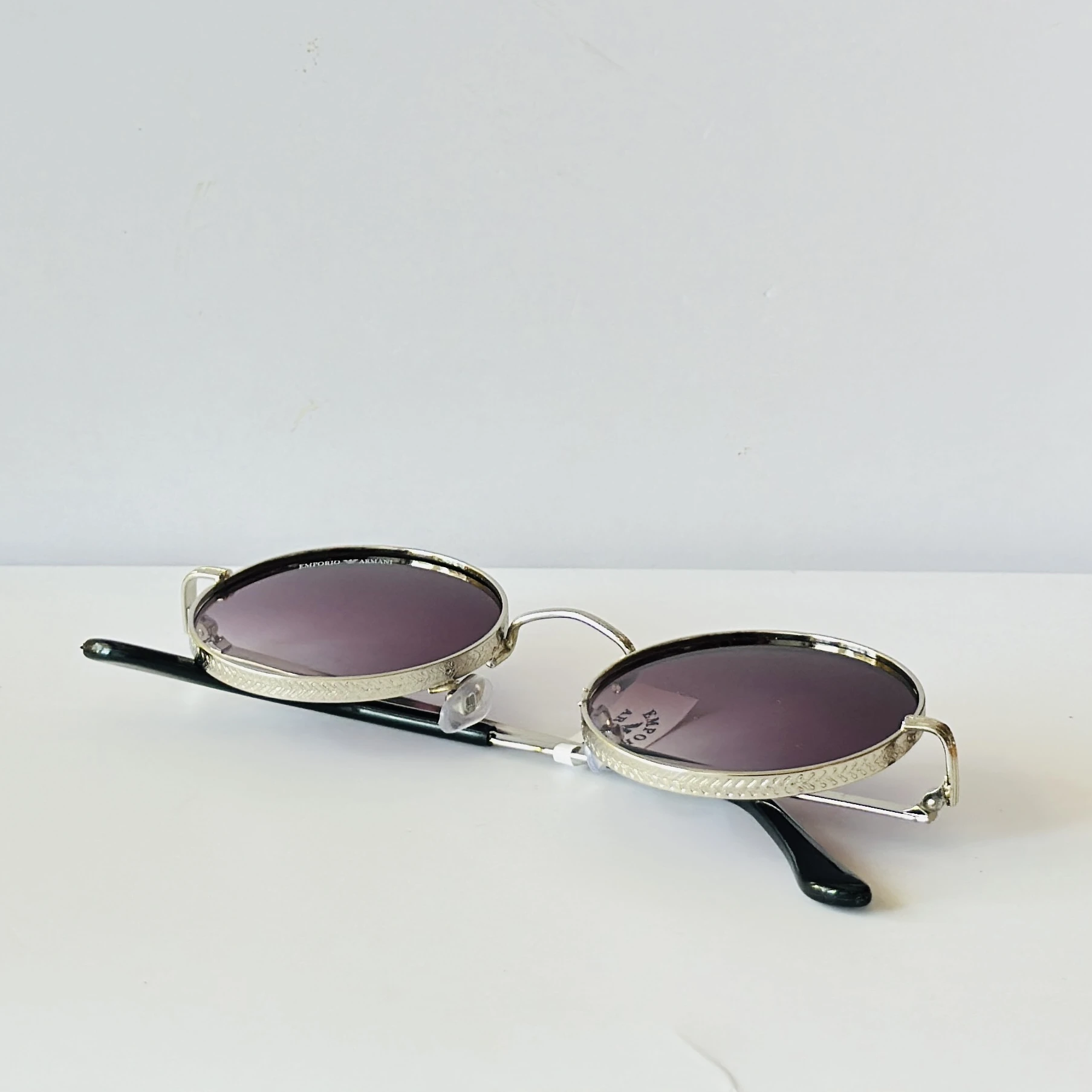 Emporio Armani round metal frame sunglasses