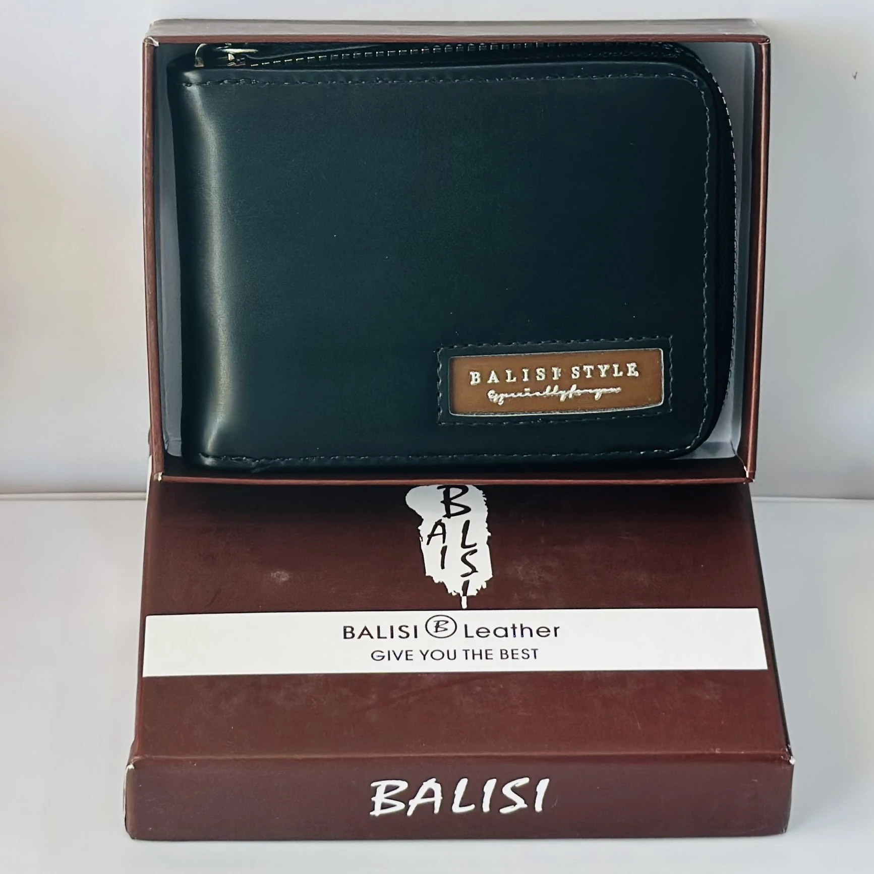 Balisi genuine leather bifold wallet