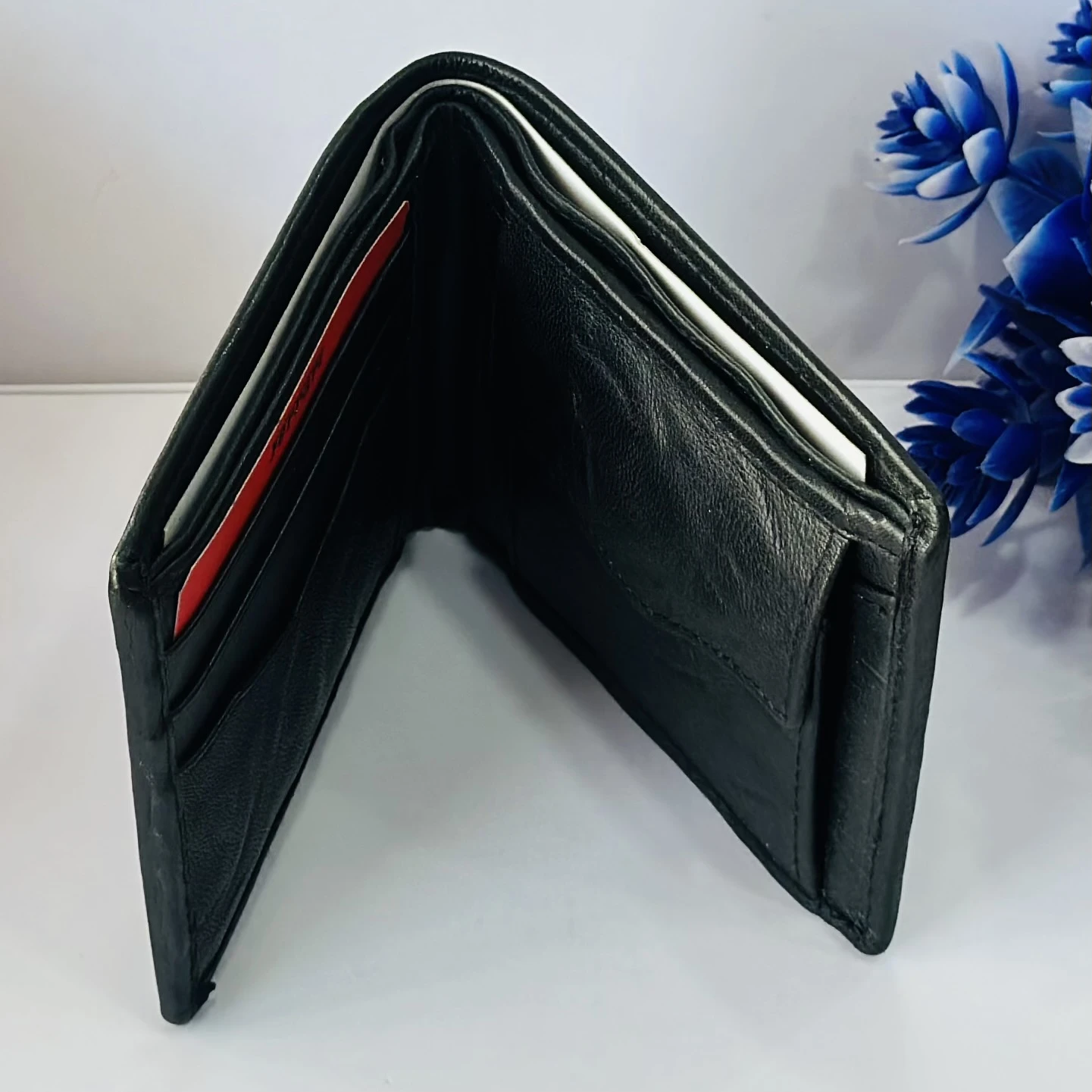 Party Black Artificial Leather Wallet.