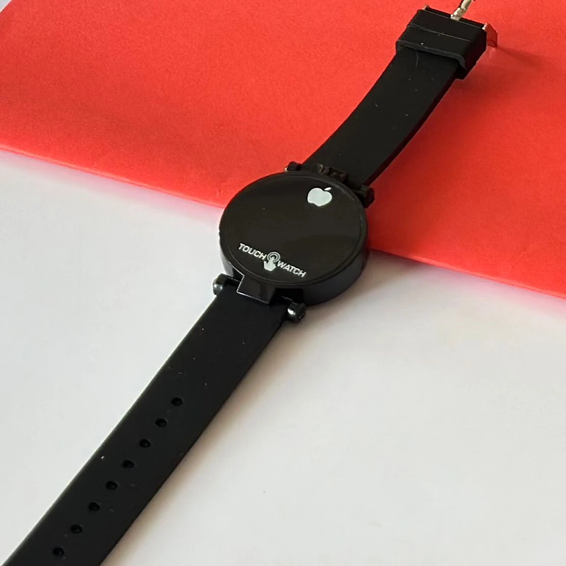 Digital watch with a silicone strap
