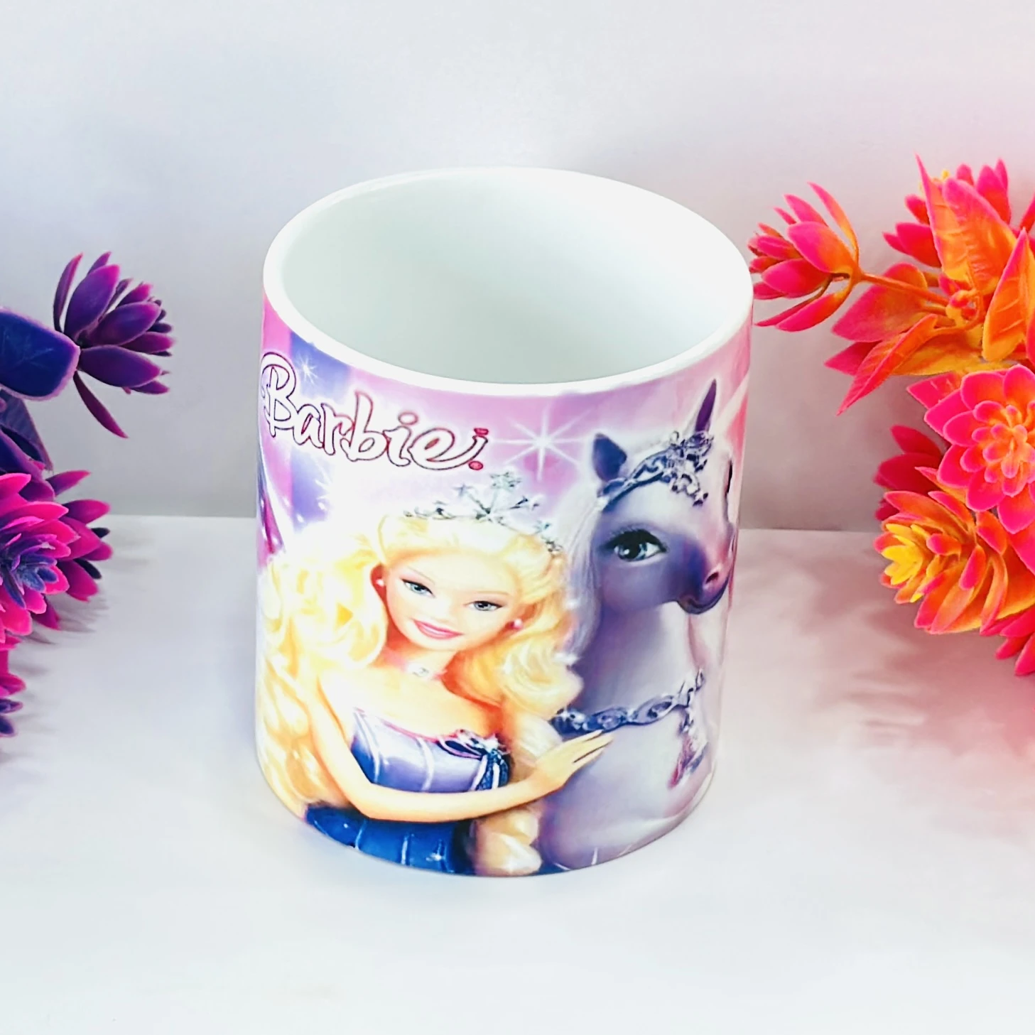 Ceramic Barbie printed coffee mug…. IZWZHR