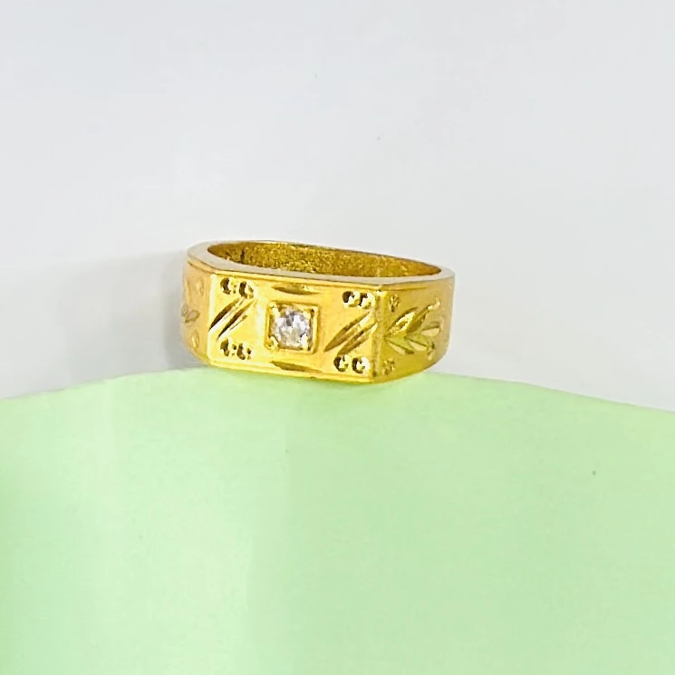 Gold plated men's fashion ring