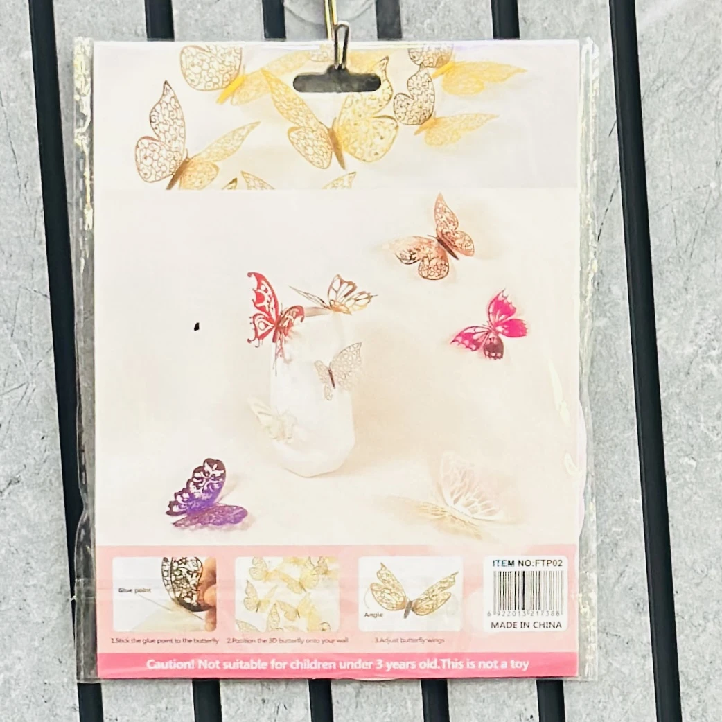 package of 3D butterfly wall decorations