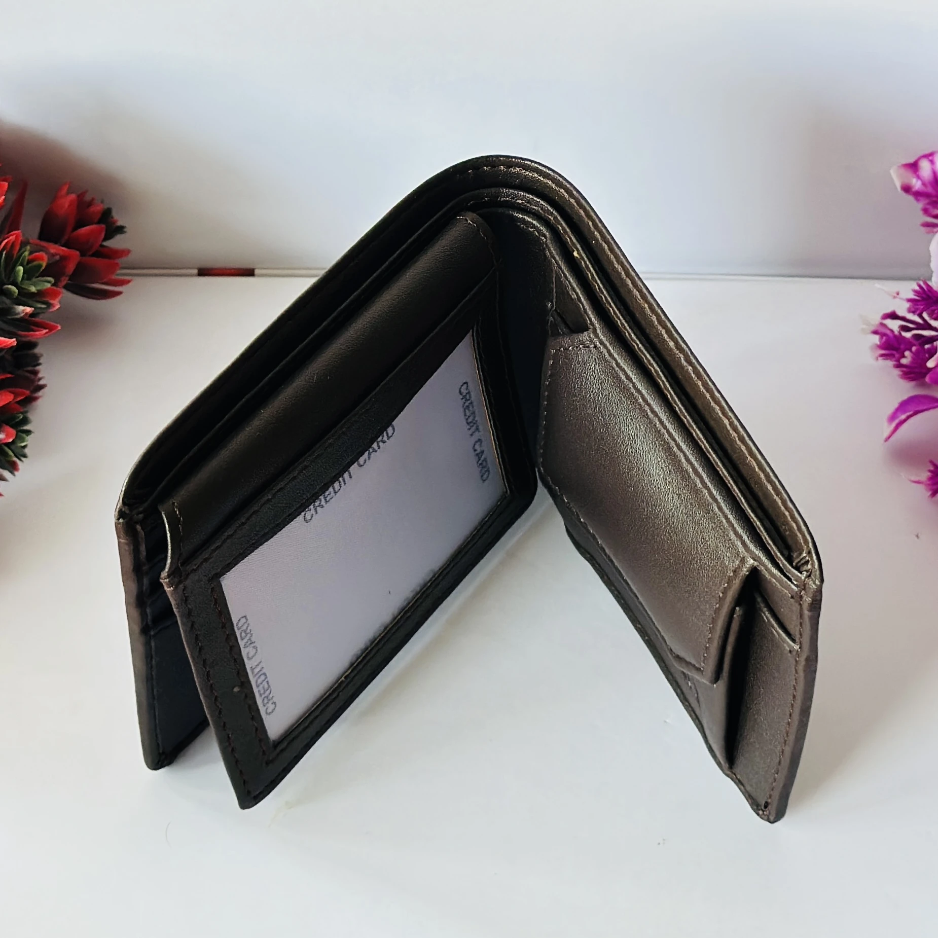 Burberry leather bifold wallet