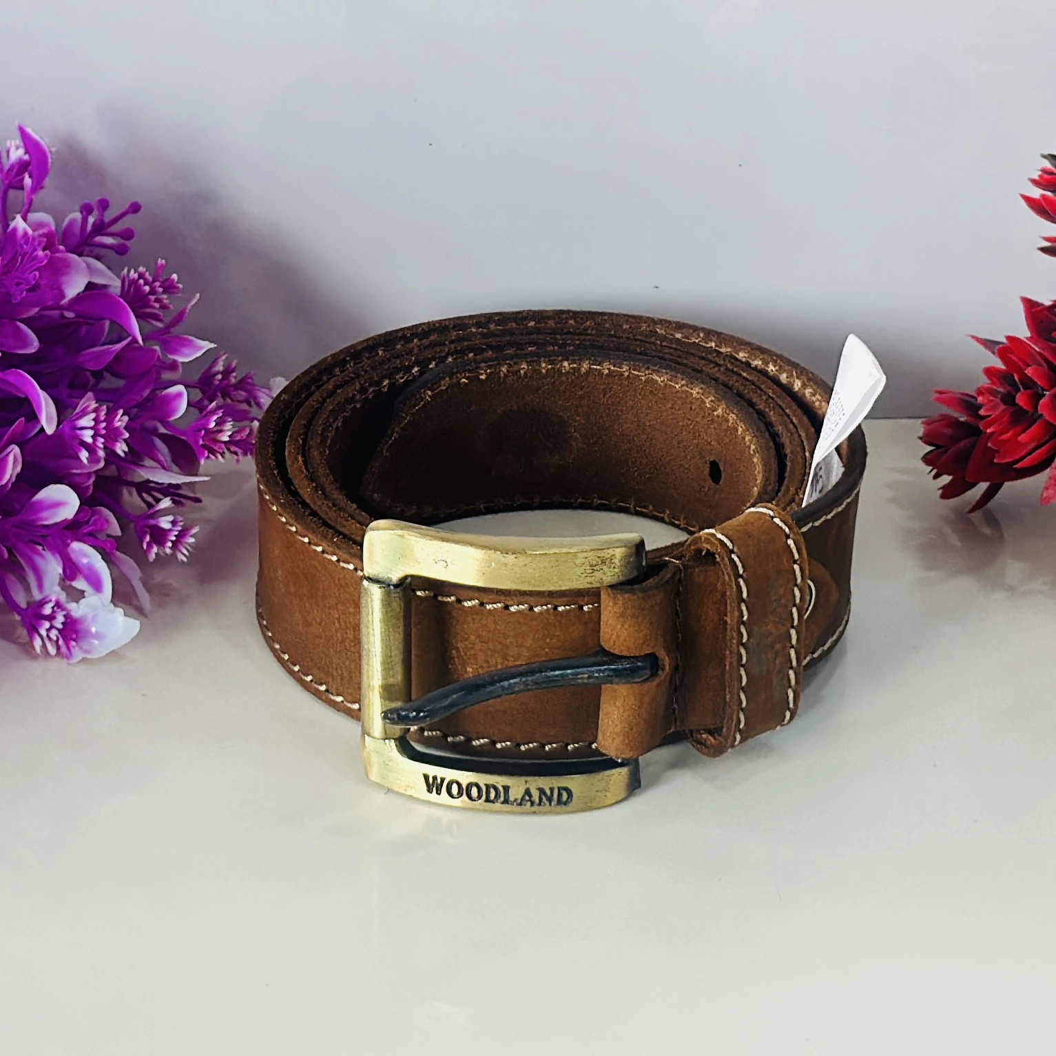 Men’s casual brown genuine leather belt