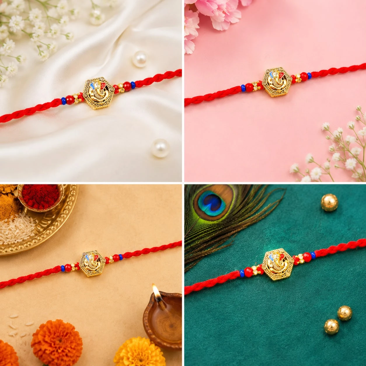 Traditional Raksha Bandhan bracelets,