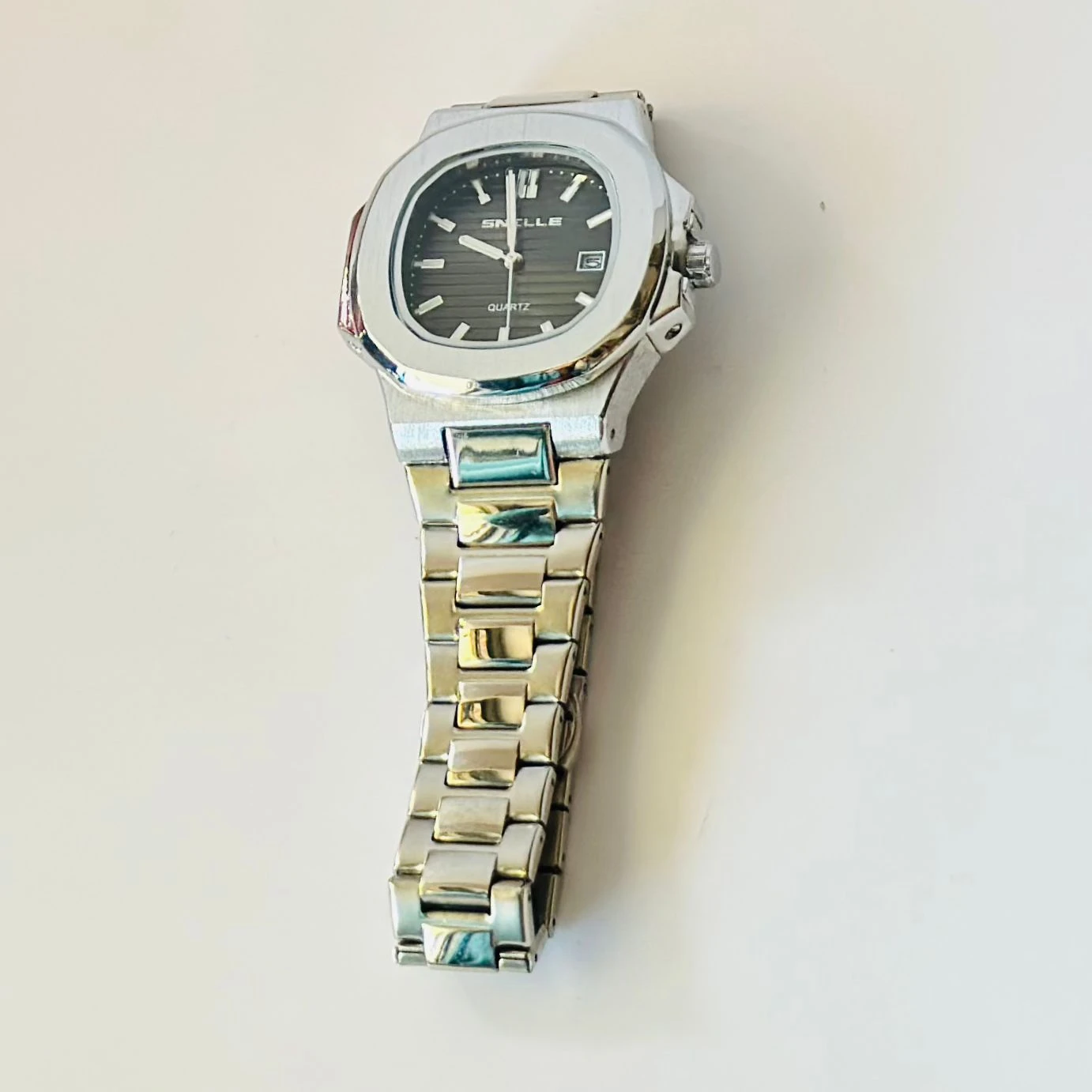 Snilles stylish mens metal chain watch