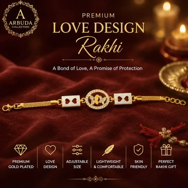 Gold Design Rakhi