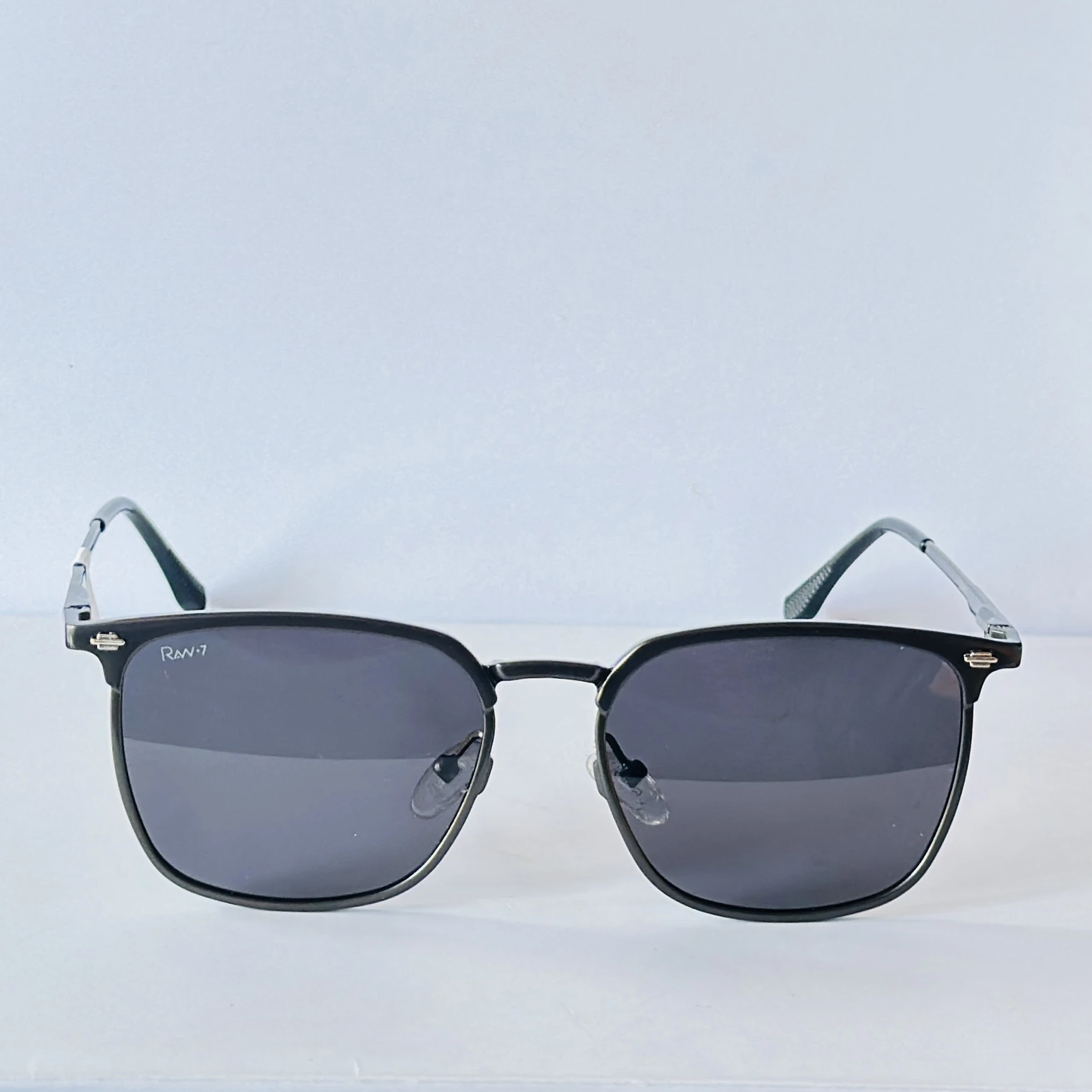 pair of hexagonal metal sunglasses