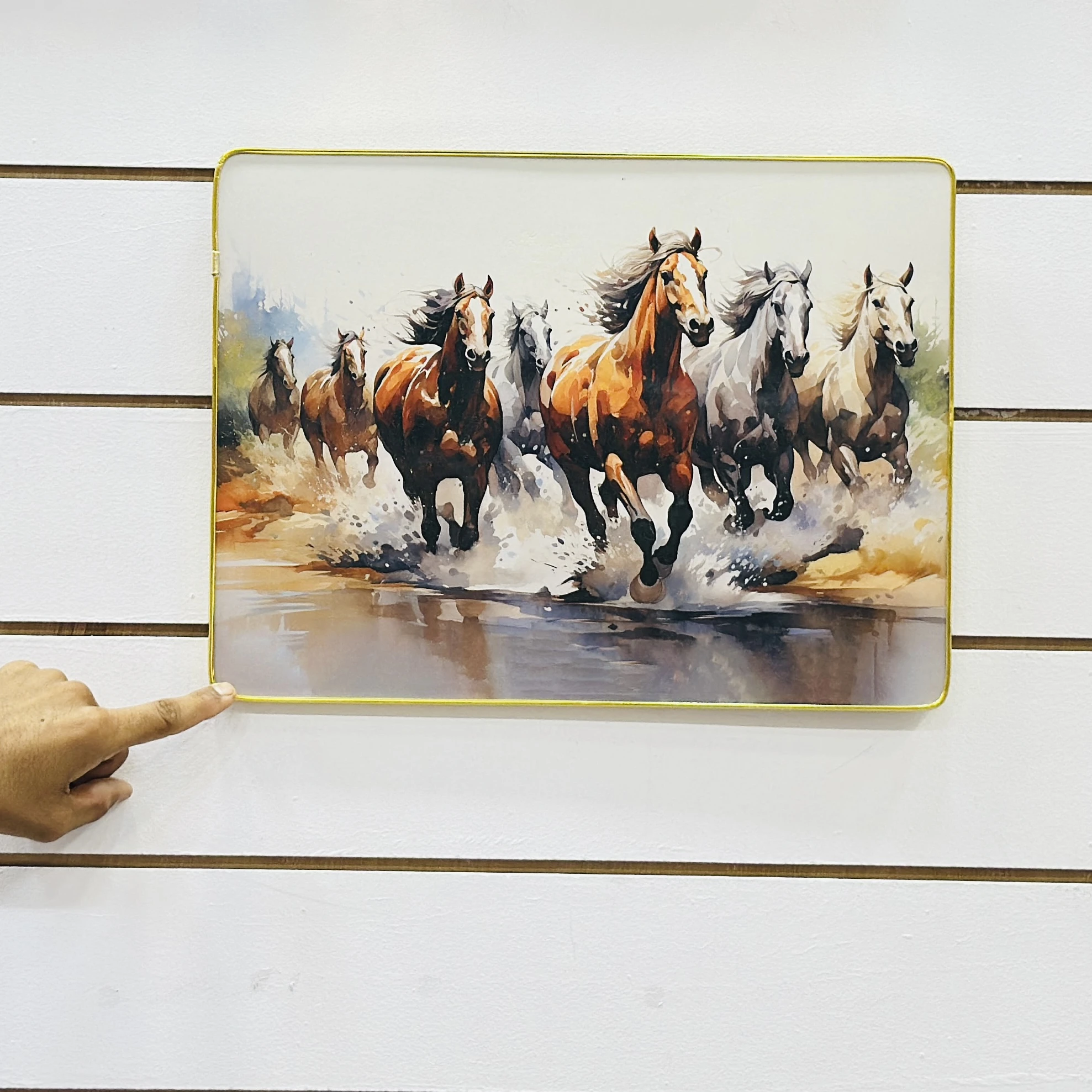 Seven Running Horses Vastu wall painting….. 74H53Y