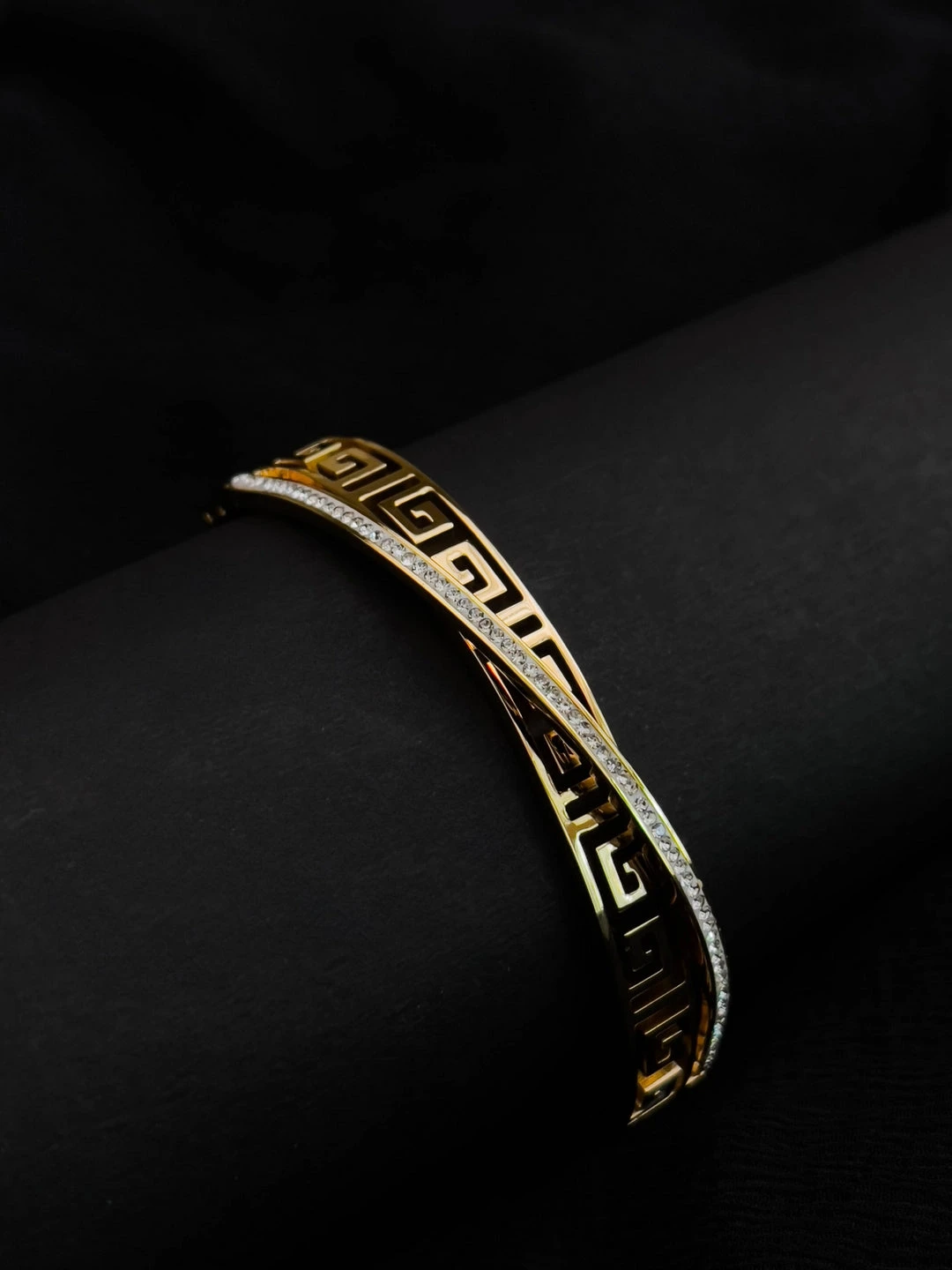 Golden steel Kada bracelet