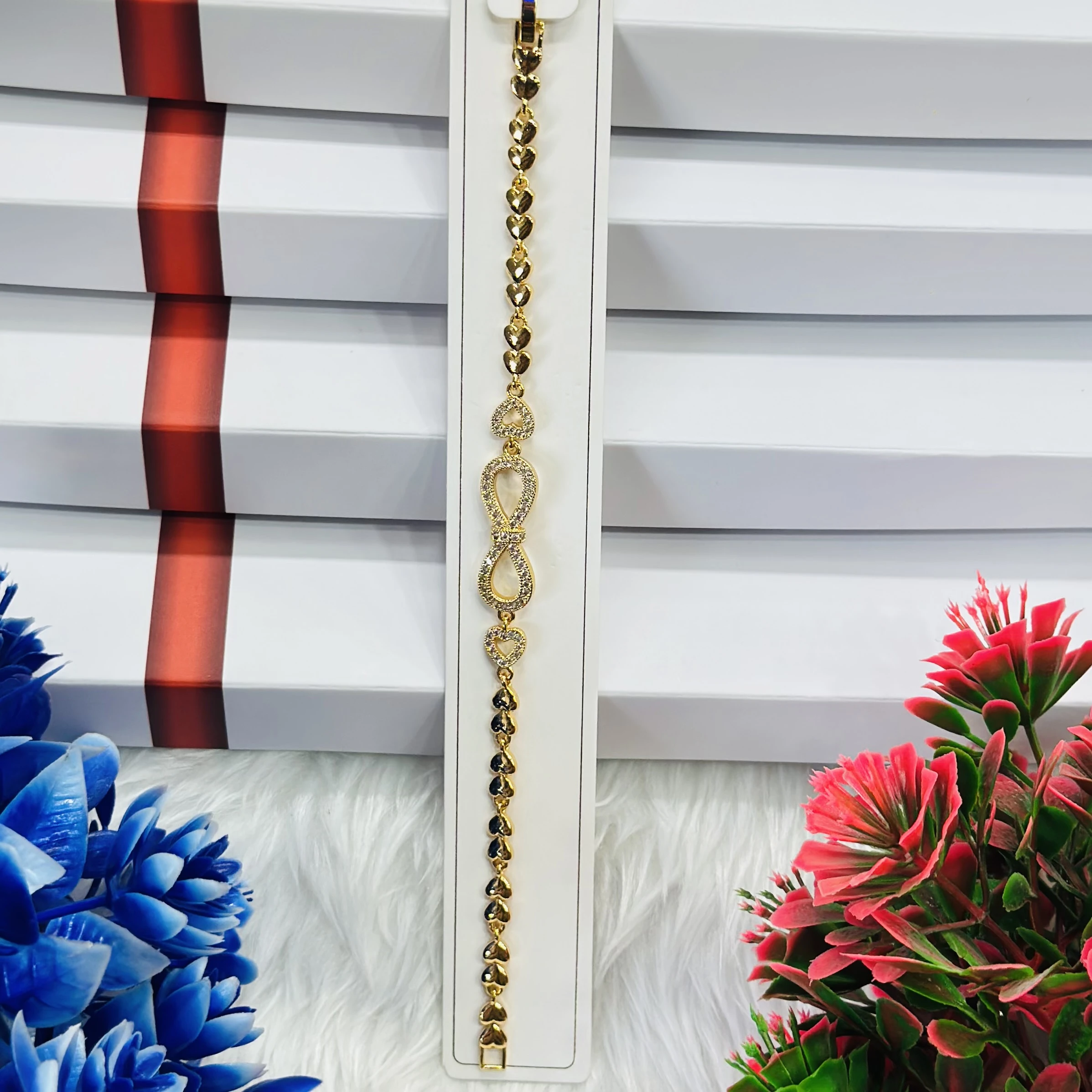 Gold plated ladies' link bracelet