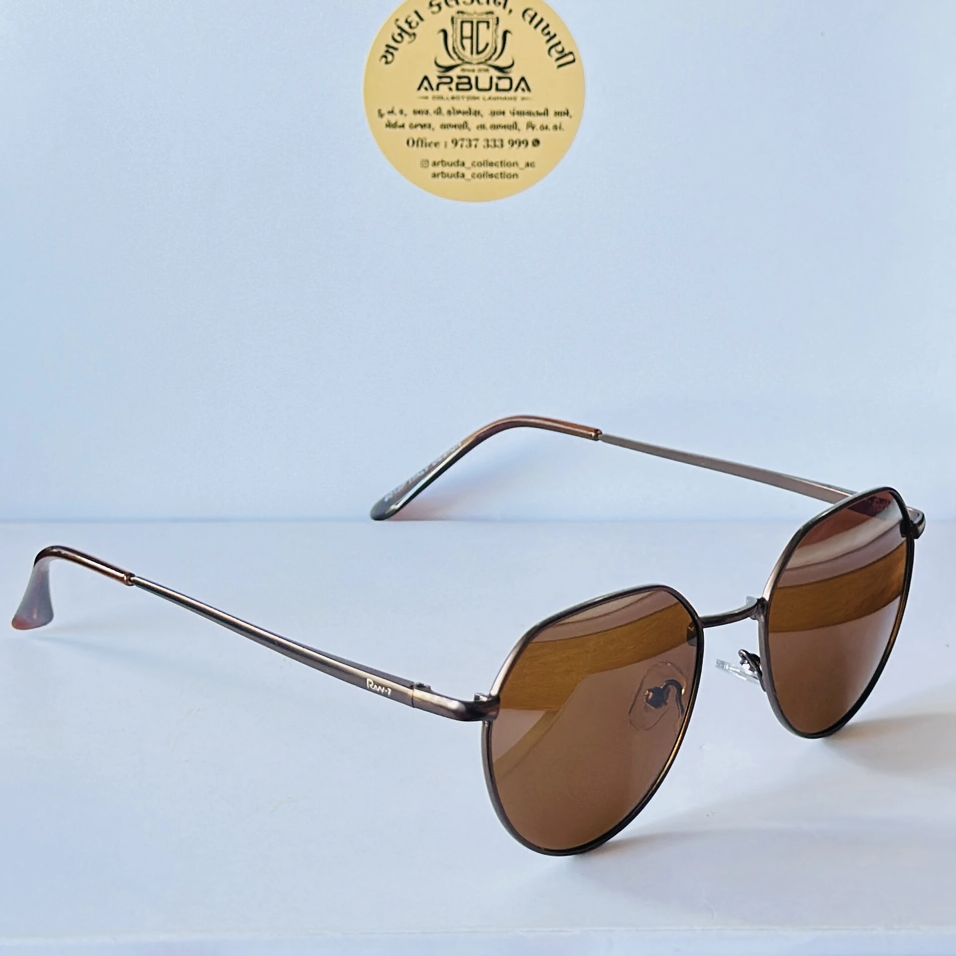 unisex geometric metal sunglasses