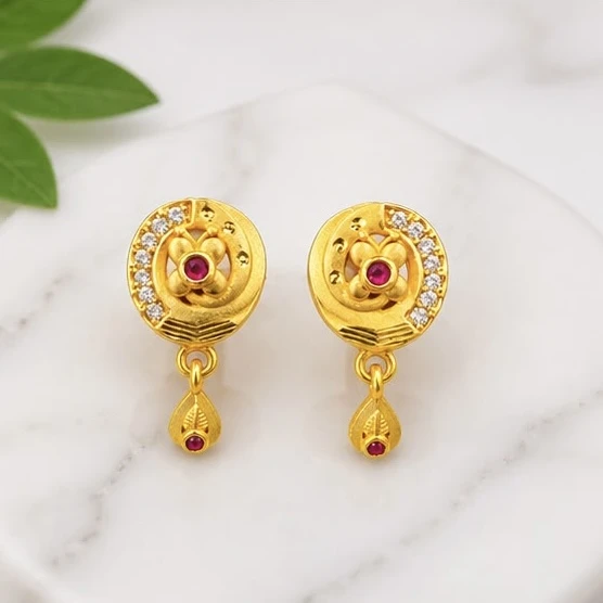 earrings are 1 gram gold drop earrings